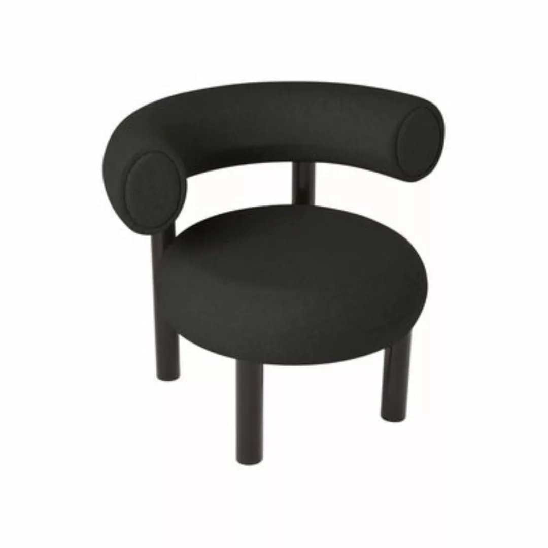 Lounge Sessel Fat textil schwarz / Stoff Hallingdal - Tom Dixon - Schwarz günstig online kaufen