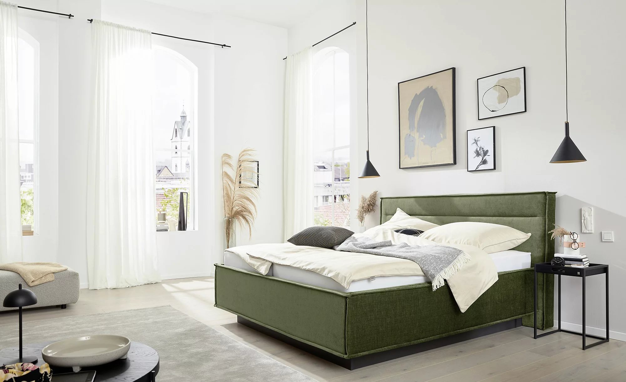 Musterring Polsterbett  JustB! ¦ grün ¦ Maße (cm): B: 186 H: 115 Betten > K günstig online kaufen