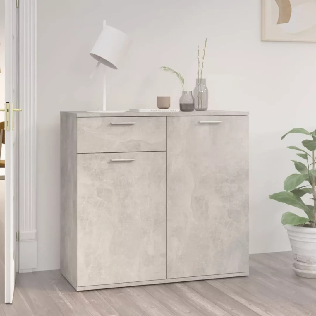 Sideboard Betongrau 80x36x75 Cm Spanplatte günstig online kaufen