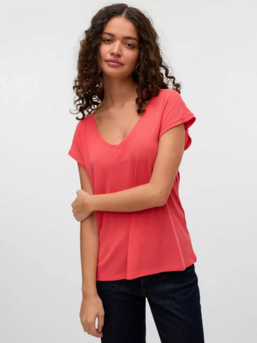 Vero Moda V-Shirt VMFILLI SS V-NECK TEE GA NOOS günstig online kaufen