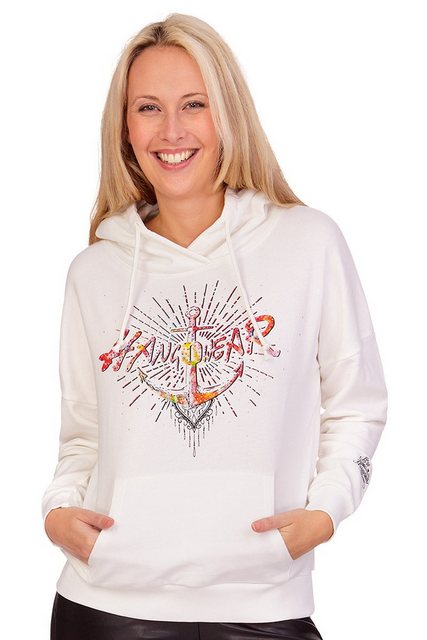 Hangowear Rundhalspullover Hoodie Damen - LOGO MANDALA - ecru günstig online kaufen