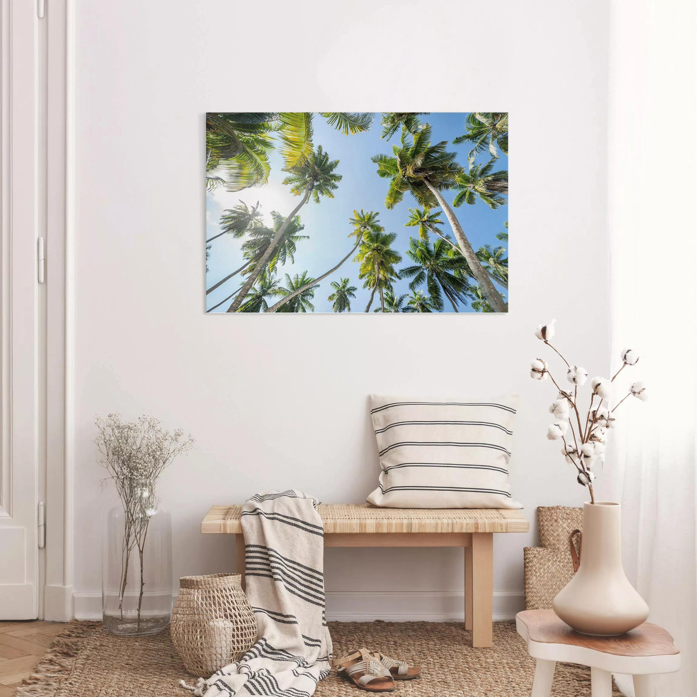 Leinwandbild Palmen Himmel günstig online kaufen
