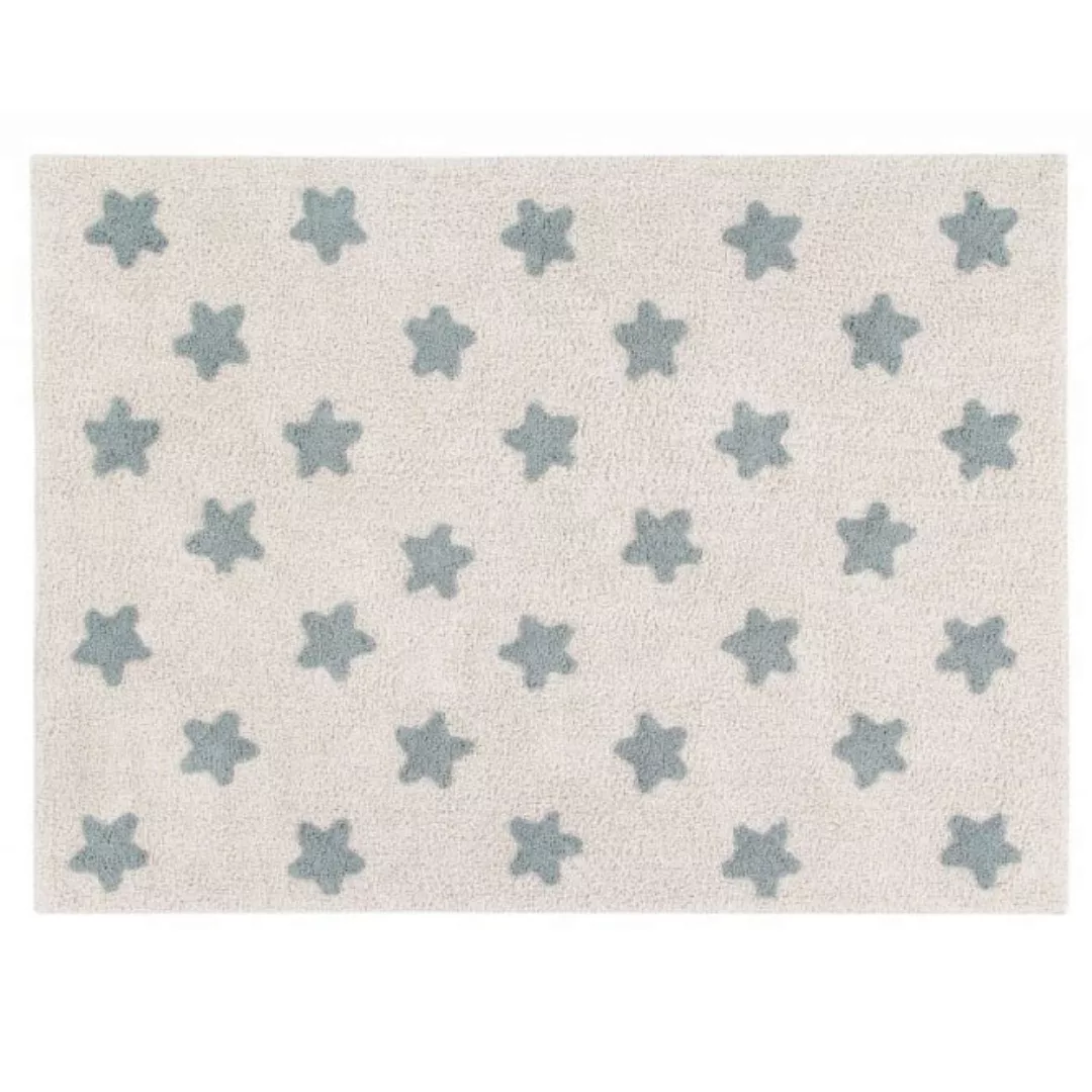 Lorena Canals Teppich Stars Natural-Vintage Blue günstig online kaufen