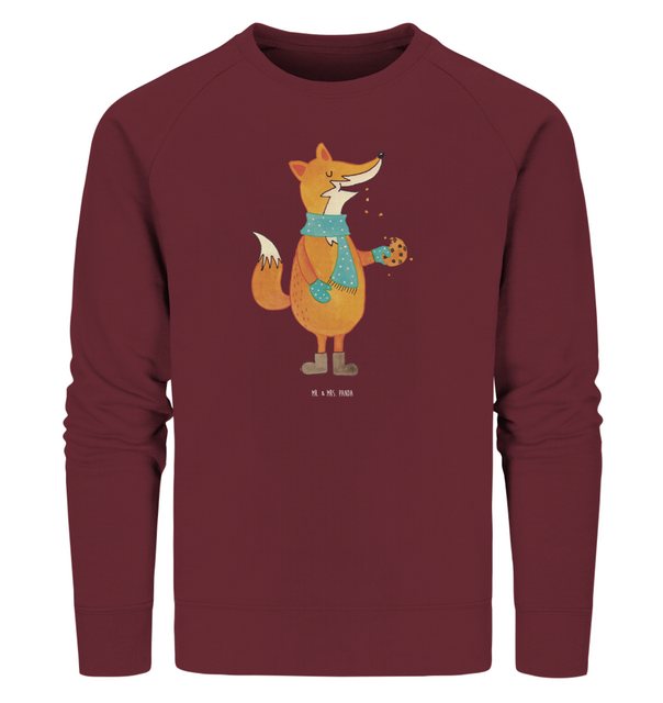 Mr. & Mrs. Panda Longpullover Größe S Fuchs Keks - Burgundy - Geschenk, Swe günstig online kaufen