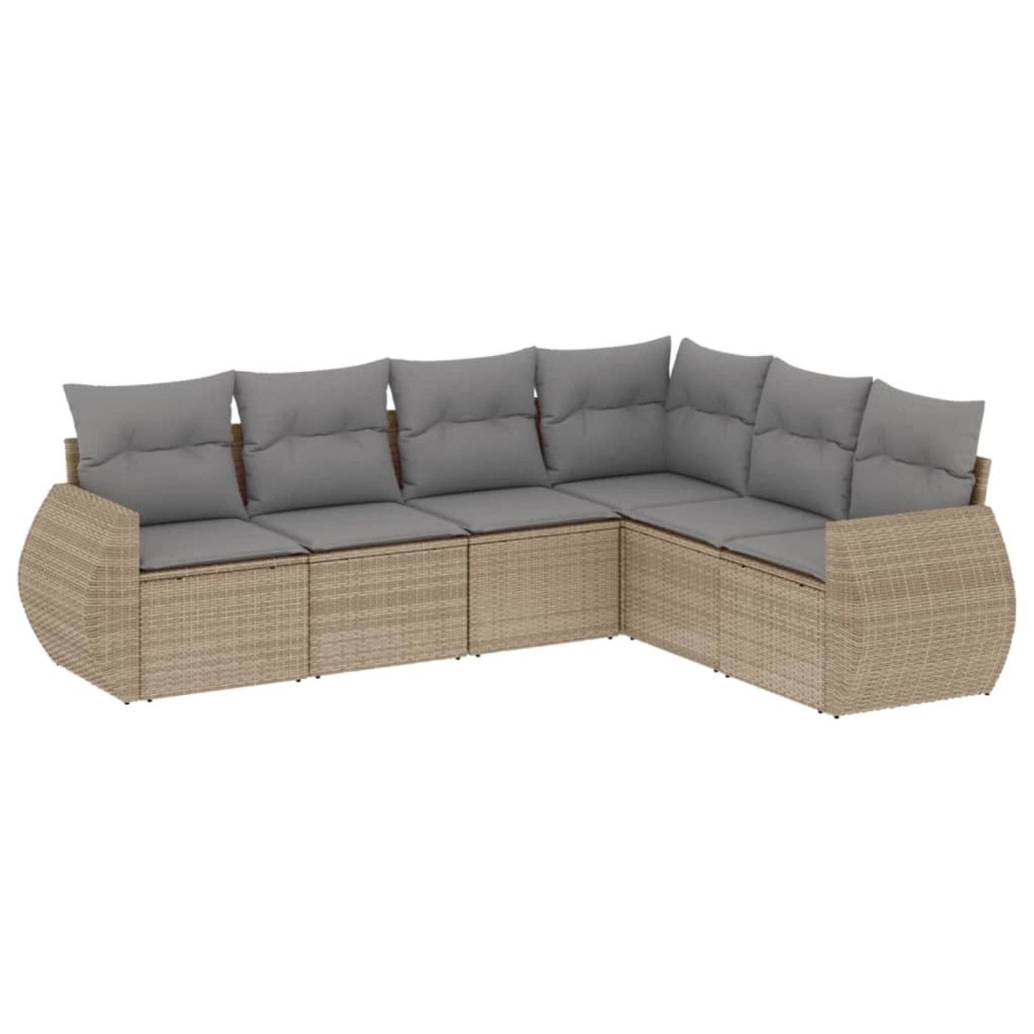 vidaXL 6-tlg Garten-Sofagarnitur mit Kissen Beige Poly Rattan Modell 239 günstig online kaufen