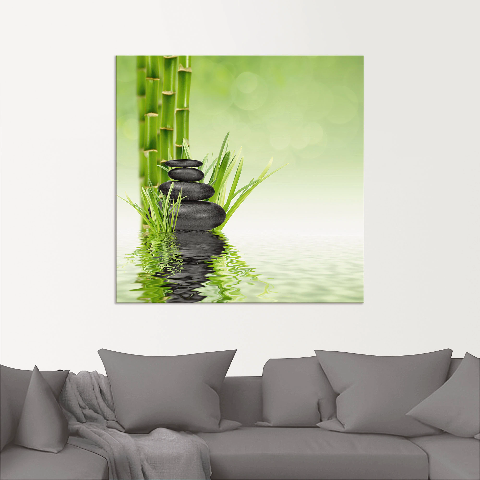 Artland Wandbild "Spa Steine", Spa, (1 St.), als Alubild, Outdoorbild, Lein günstig online kaufen