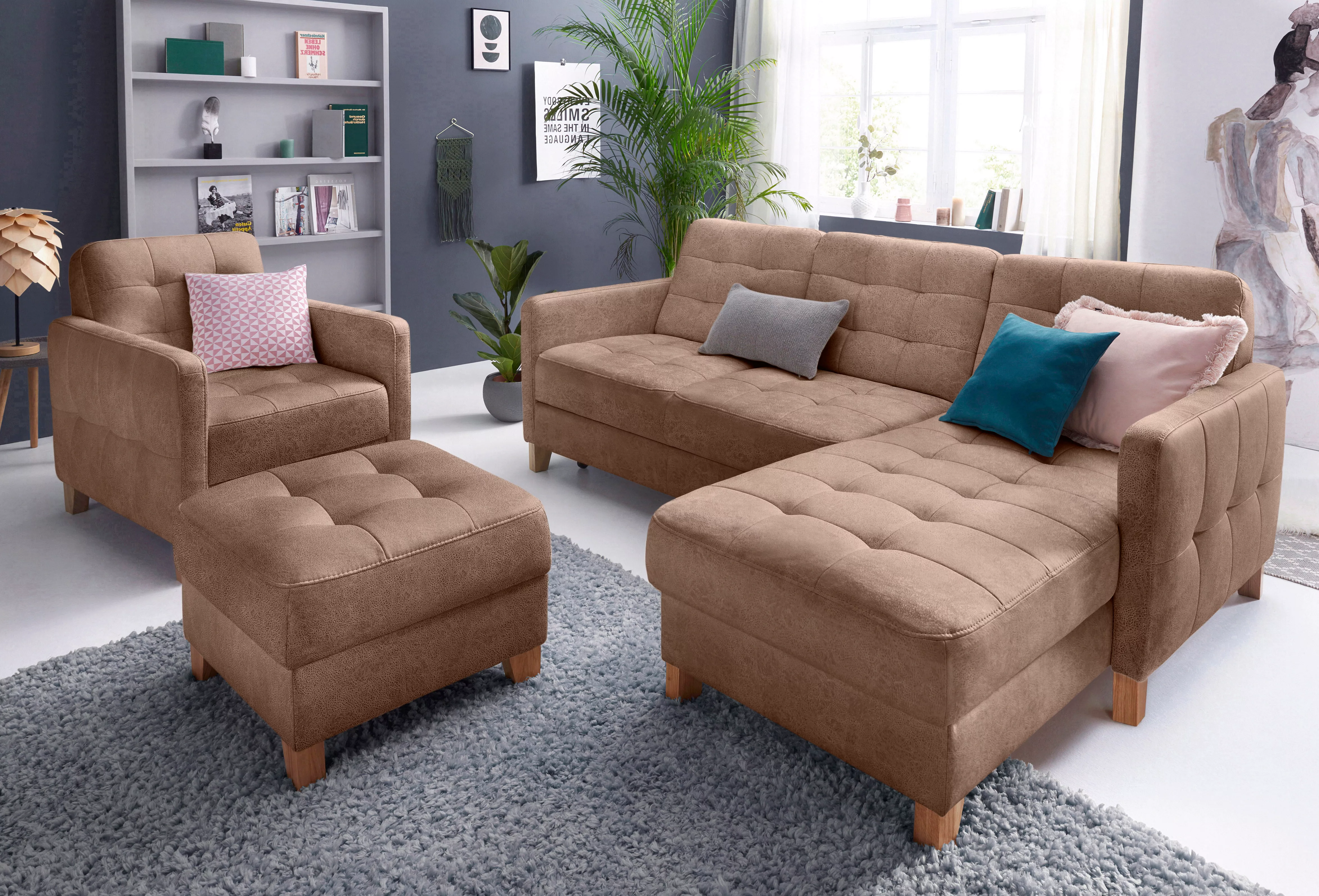 exxpo - sofa fashion Ecksofa Elio, L-Form, wahlweise mit Bettfunktion günstig online kaufen