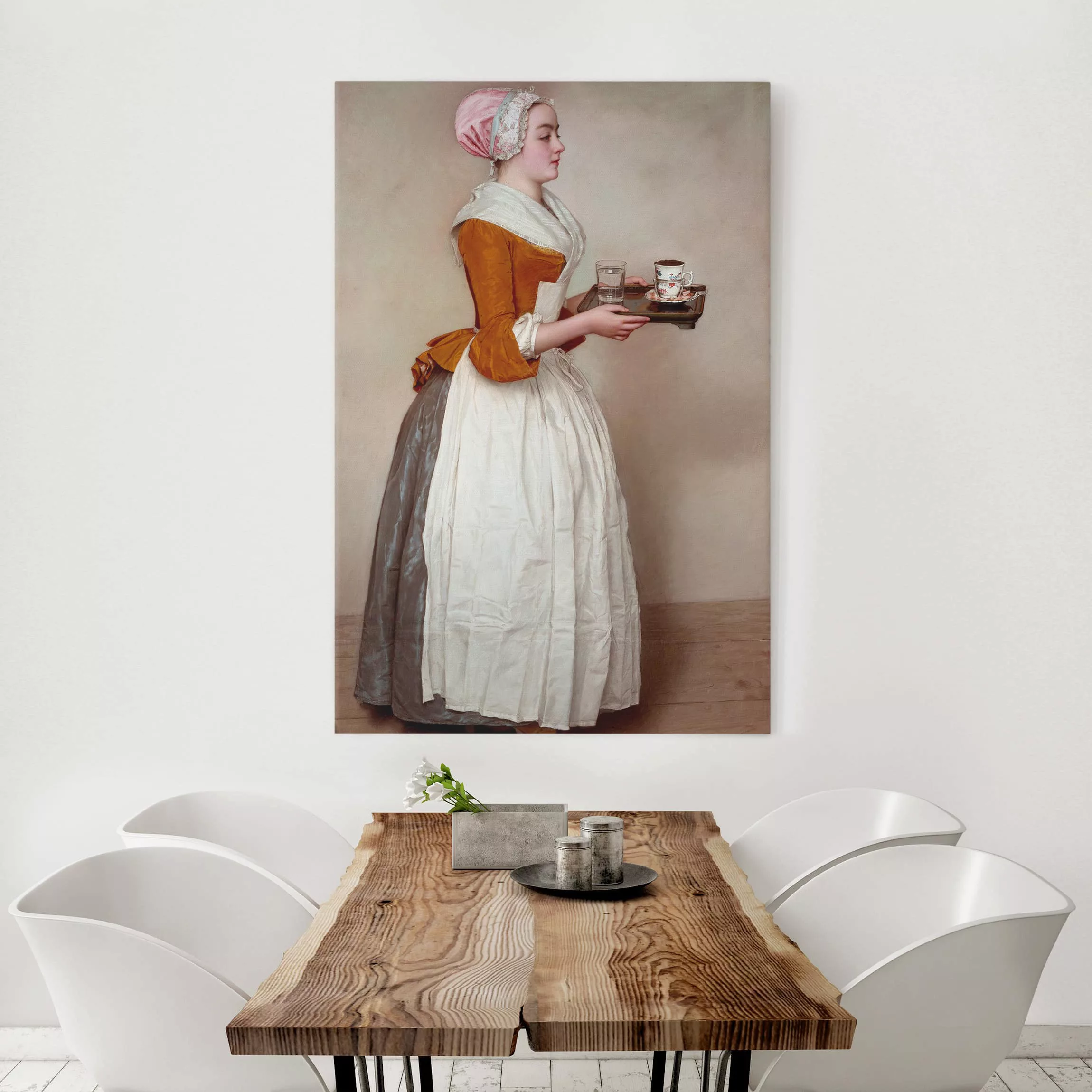 Leinwandbild - Hochformat Jean Etienne Liotard - Das Schokoladenmädchen günstig online kaufen