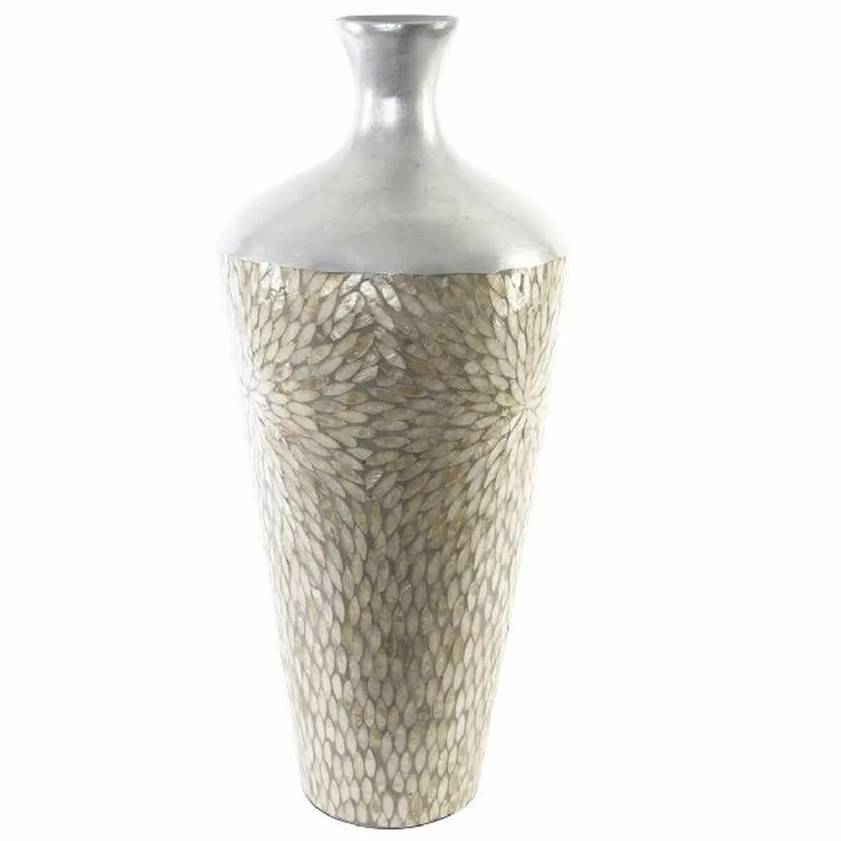 Vase Dkd Home Decor Mosaik Silberfarben Grau Perlmutt Bambus (30 X 30 X 70 günstig online kaufen