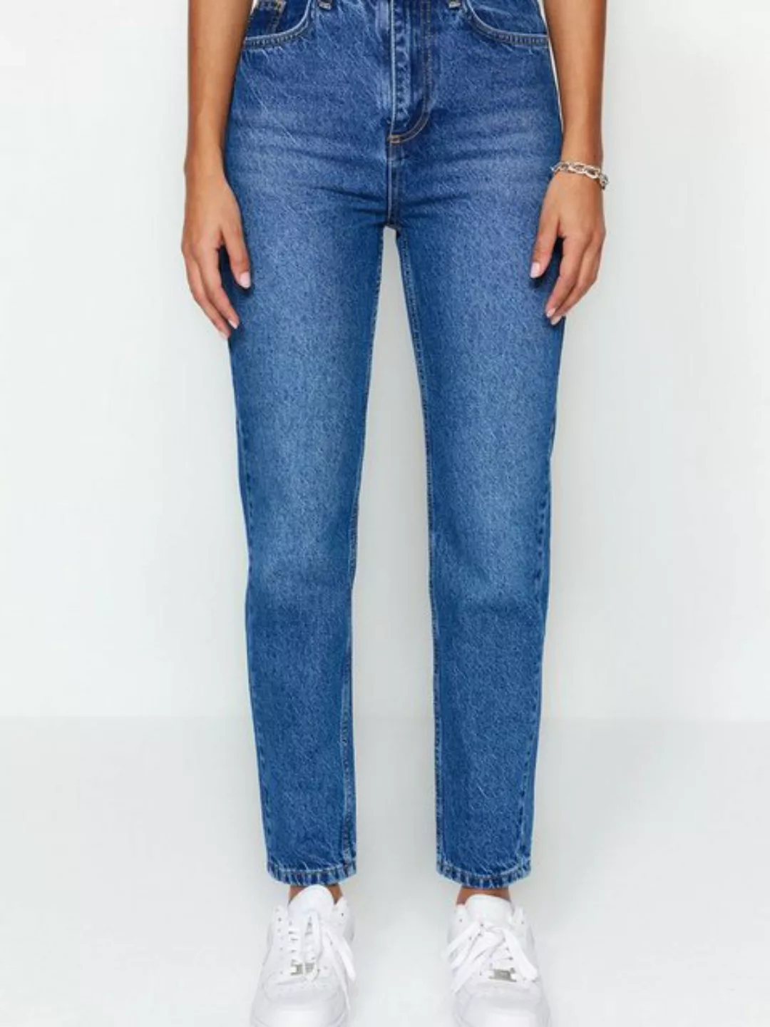 Trendyol 7/8-Jeans (1-tlg) Plain/ohne Details günstig online kaufen