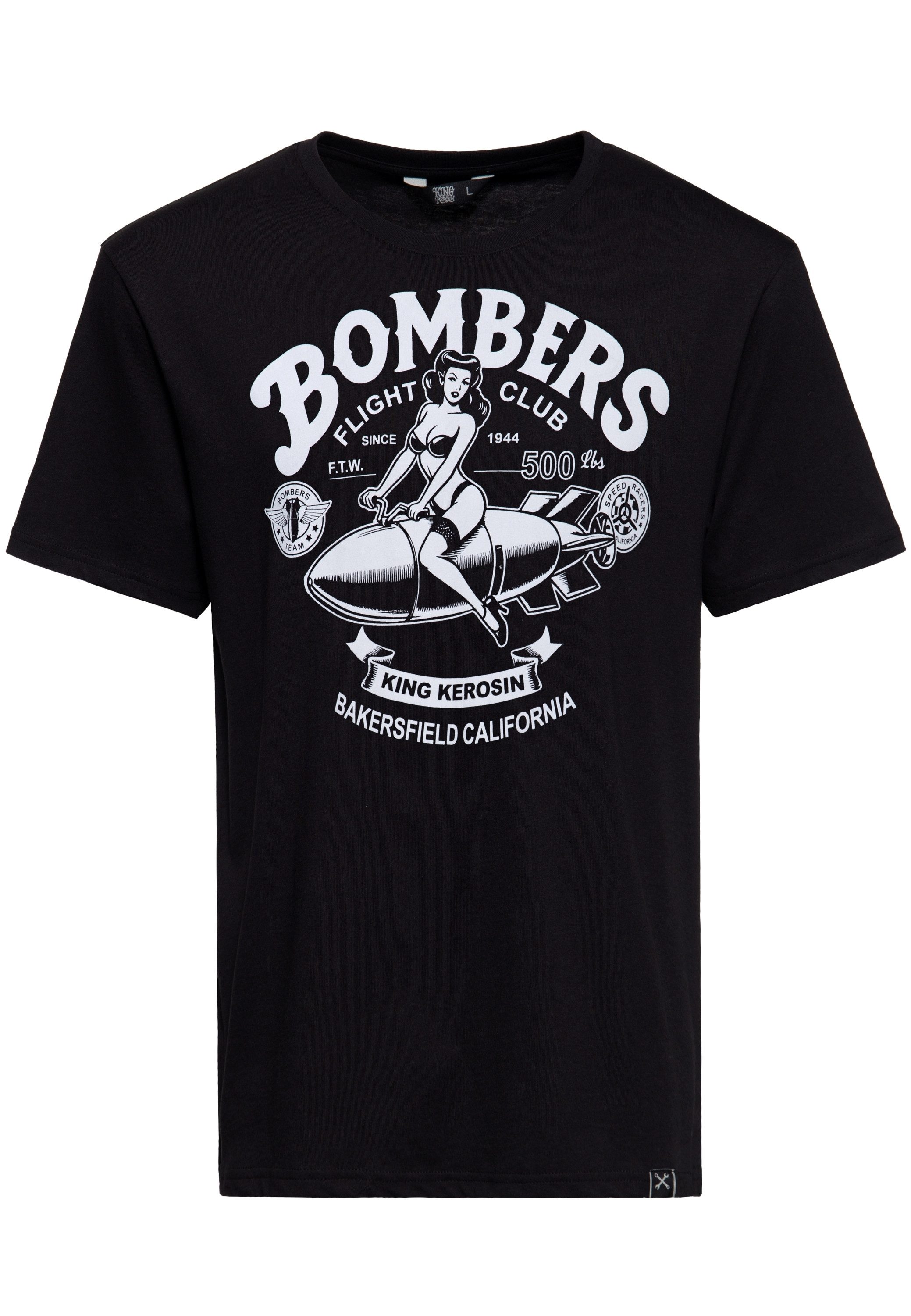 KingKerosin Print-Shirt Bombers (1-tlg) mit monochromer günstig online kaufen