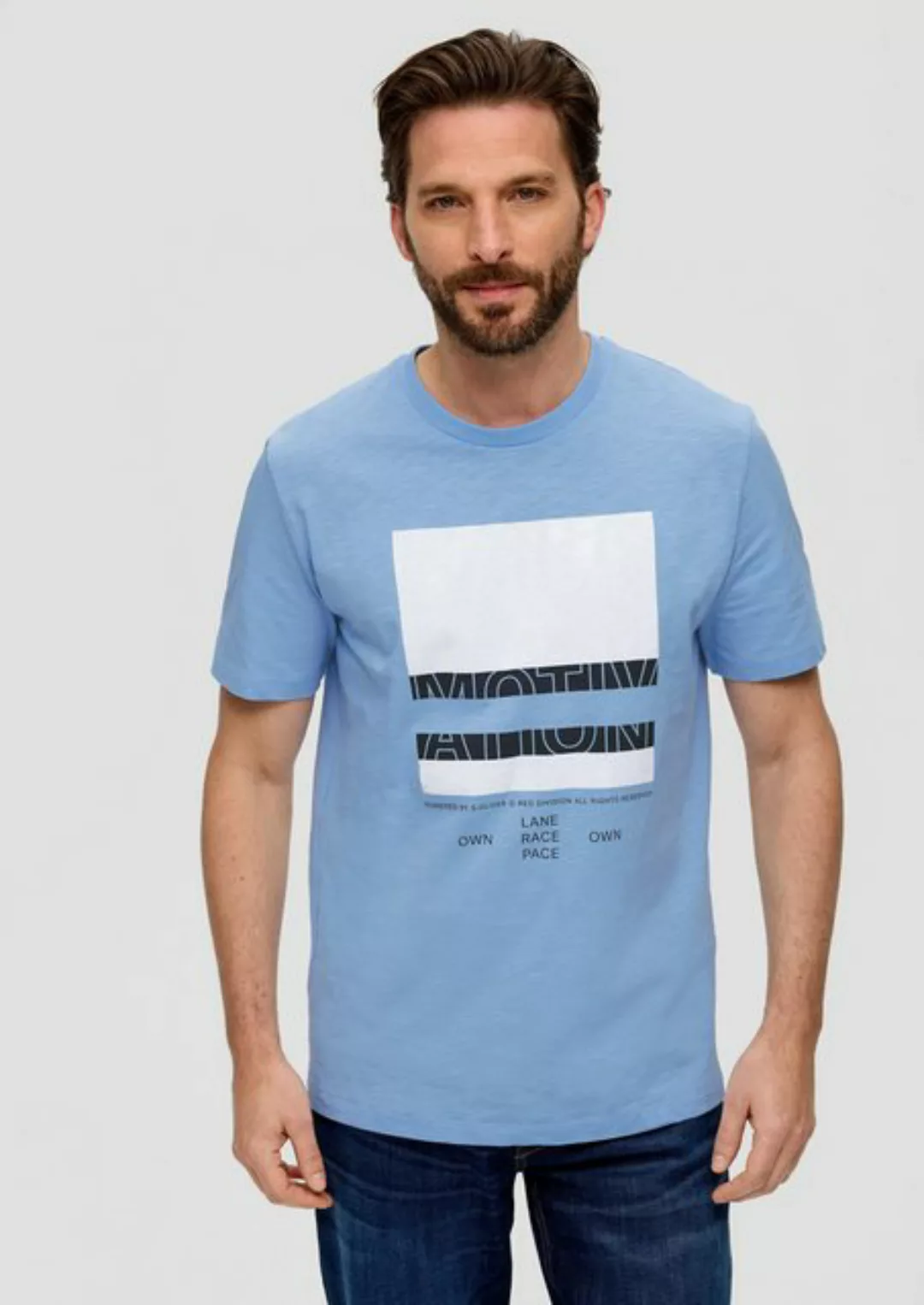 s.Oliver Kurzarmshirt T-Shirt mit Frontprint günstig online kaufen