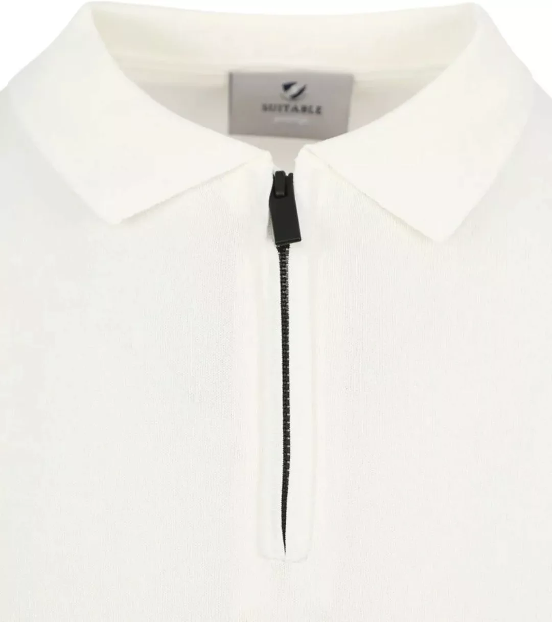 Suitable Cool Dry Knit Poloshirt Off White - Größe M günstig online kaufen