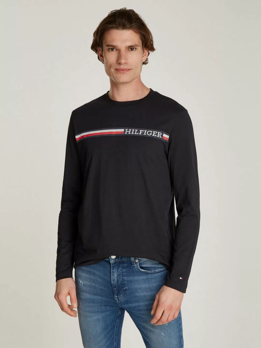 Tommy Hilfiger Longsleeve CHEST STRIPE LS TEE günstig online kaufen