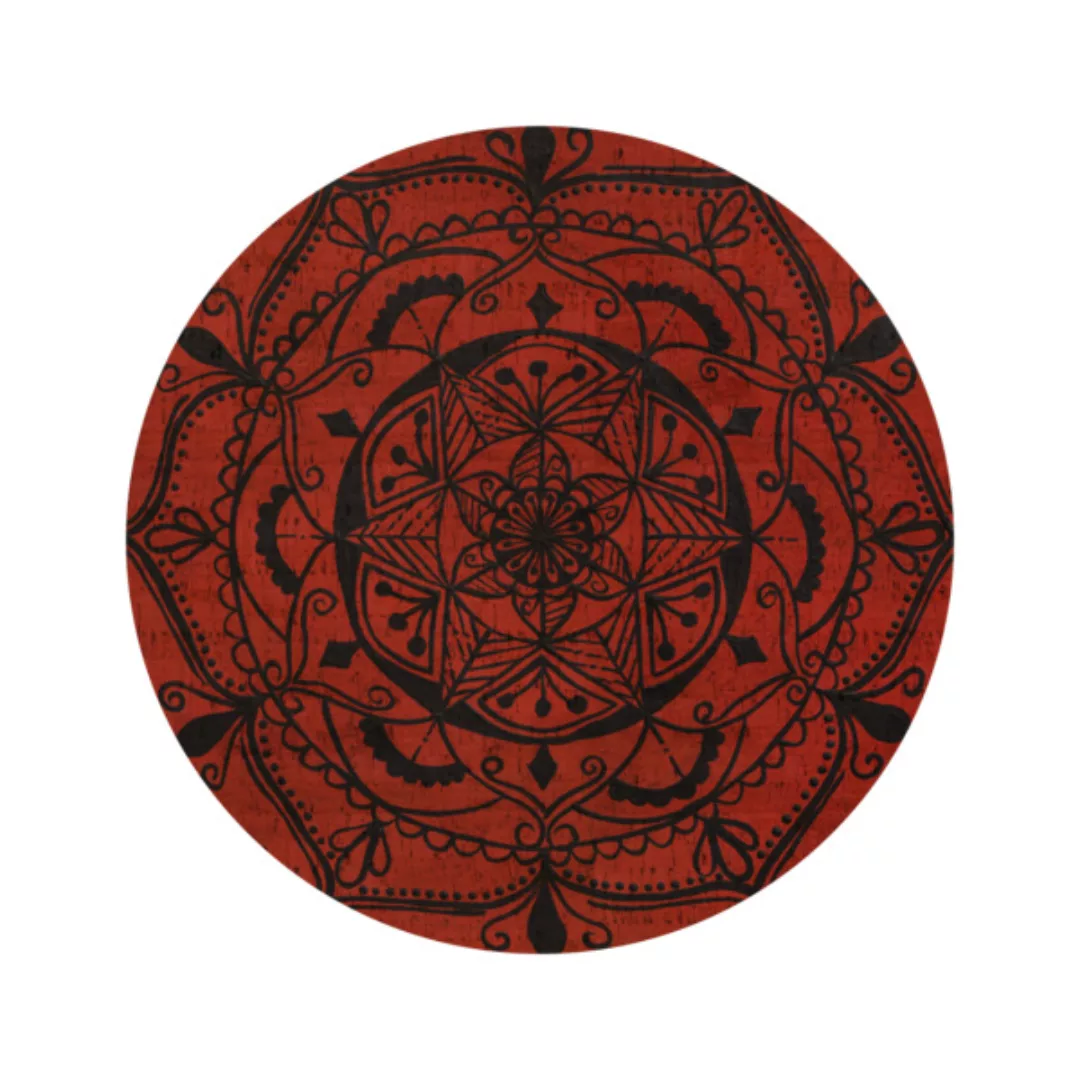 Korkteppich "Mandala - Marigold Rojo" (Rund, Natur) günstig online kaufen