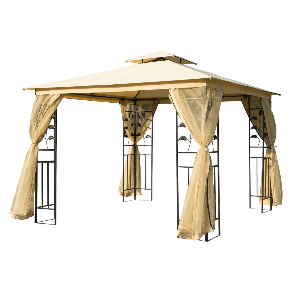 Outsunny Pavillon gelb Metall B/H/L: ca. 300x265x300 cm günstig online kaufen