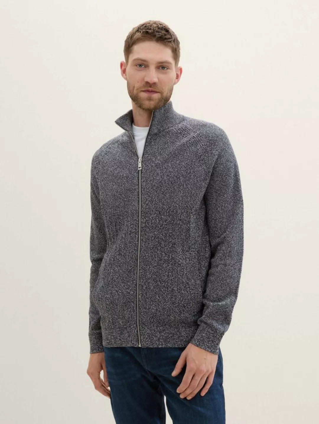 TOM TAILOR Cardigan Strickjacke mit Reißverschluss günstig online kaufen