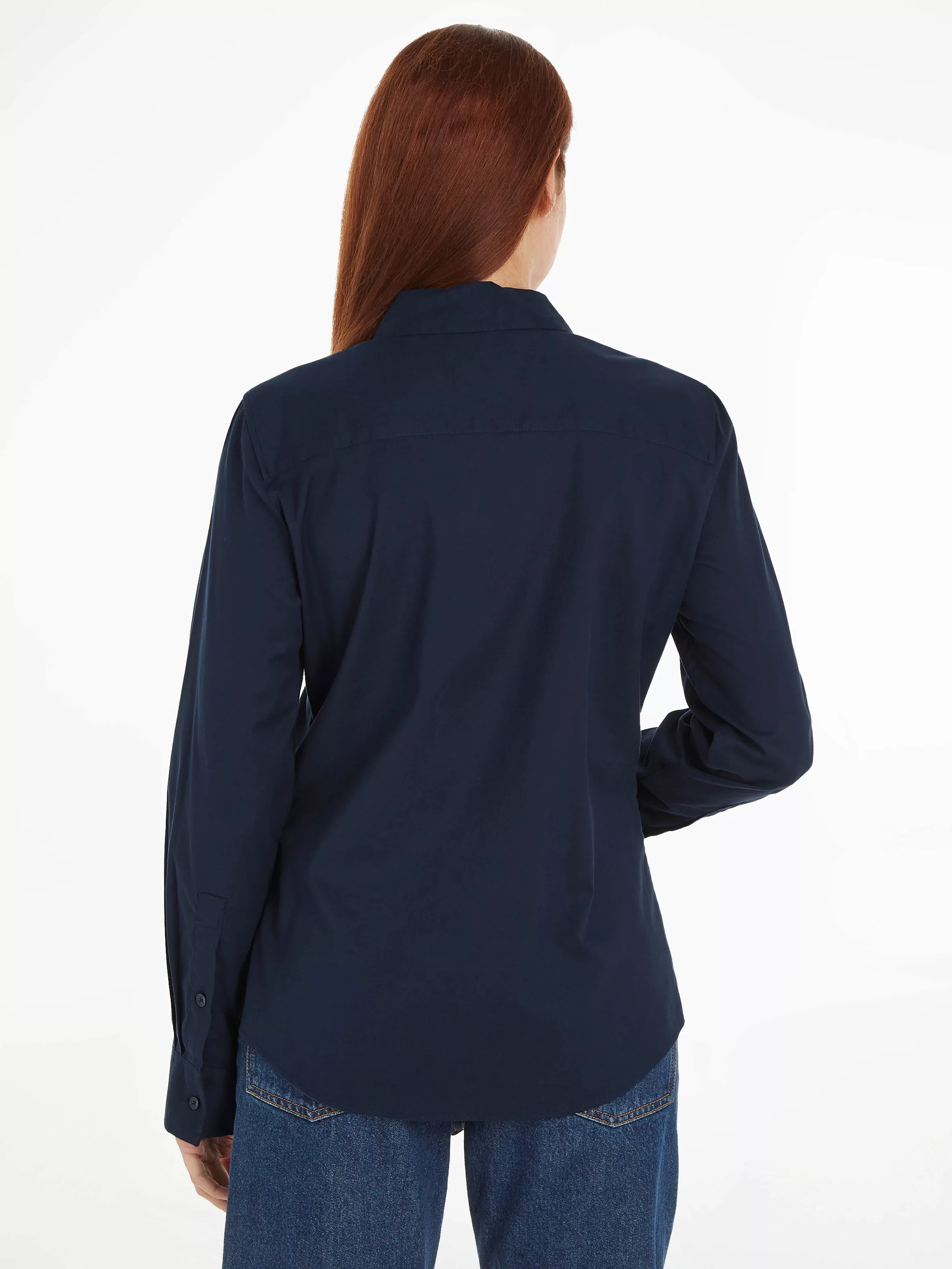 Tommy Hilfiger Hemdbluse "STRETCH OXFORD REGULAR SHIRT", mit Logostickerei günstig online kaufen