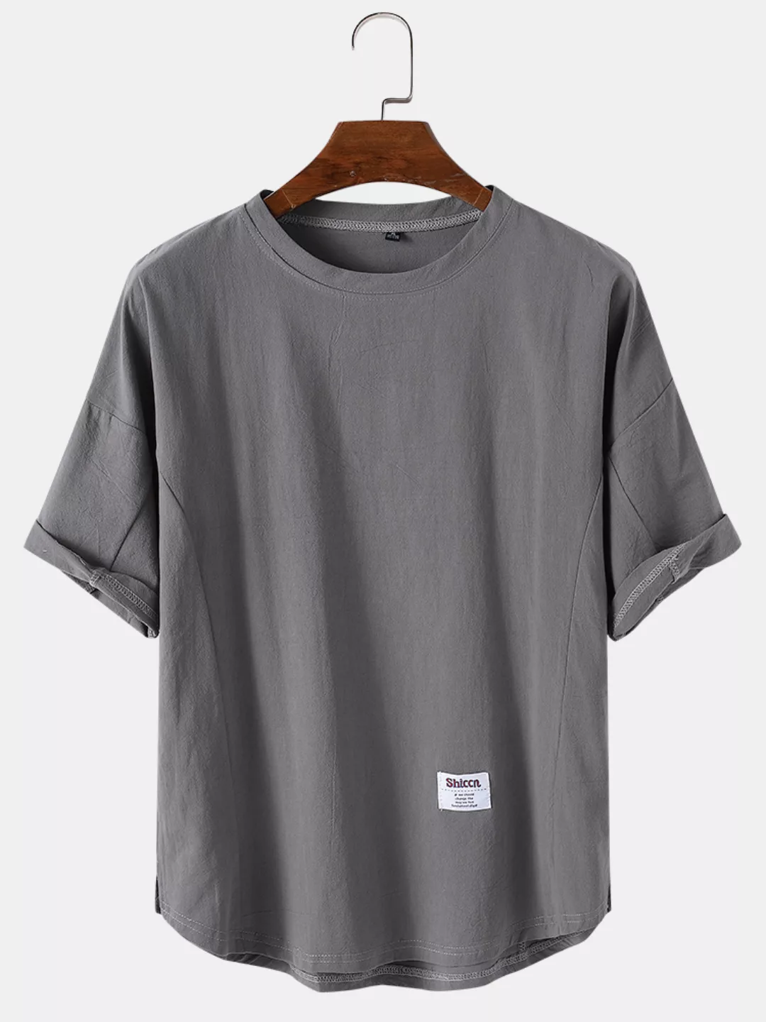 Einfarbige atmungsaktive Herren-Kurzarm-T-Shirts mit rundem Halsausschnitt günstig online kaufen