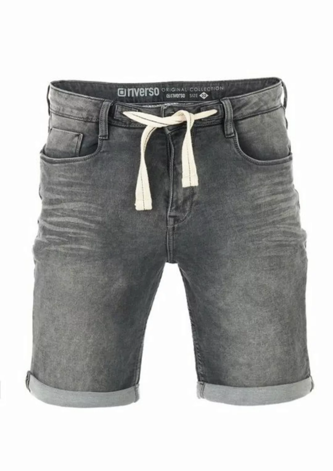 riverso Jeans Shorts Herren Stretch Kurz Kordelzug Regular Fit RIVPaul günstig online kaufen