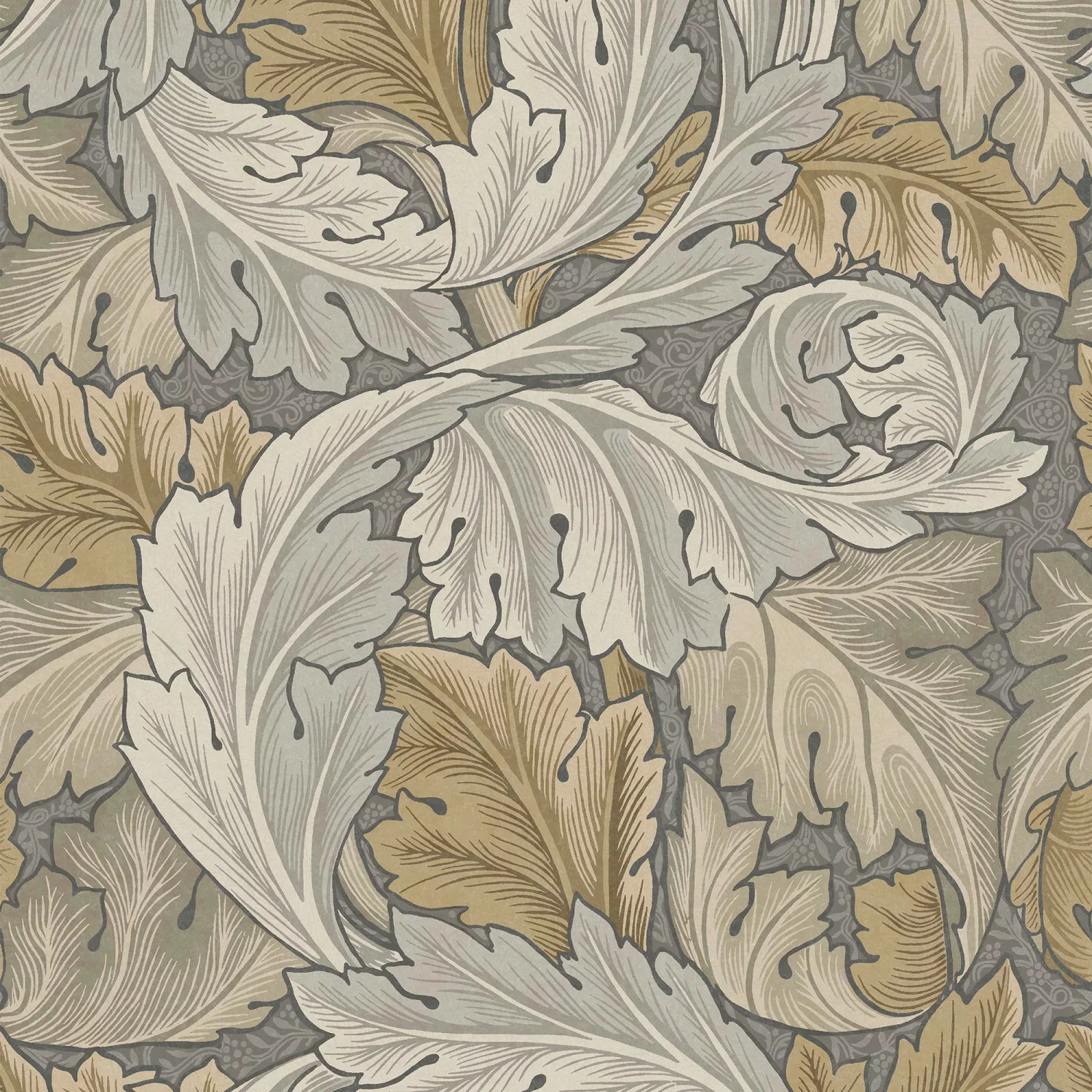 William Morris at Home Vliestapete Acanthus 10 m x 52 cm Natur FSC® günstig online kaufen