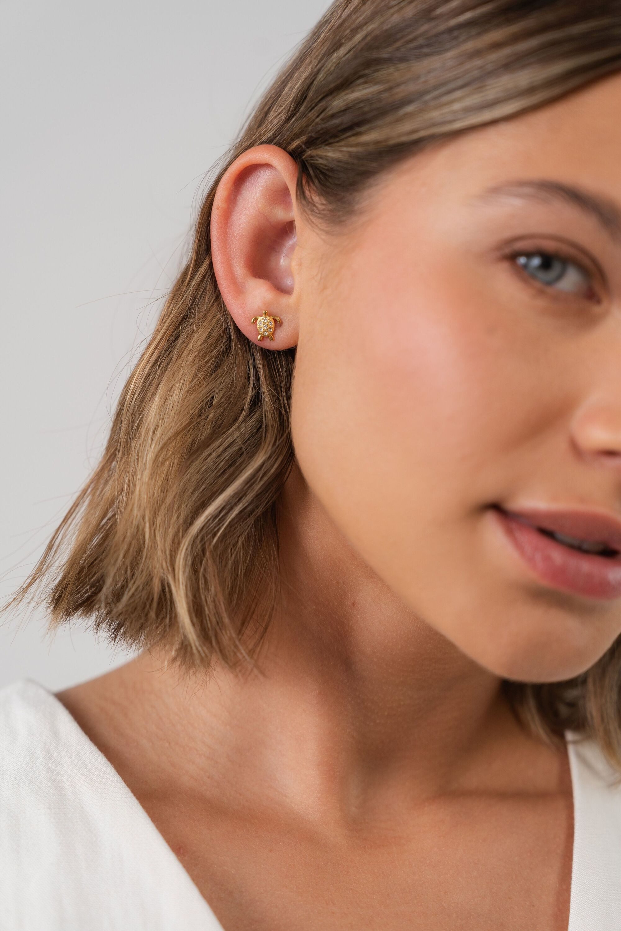 Purelei Paar Ohrstecker White Turtle, im günstig online kaufen