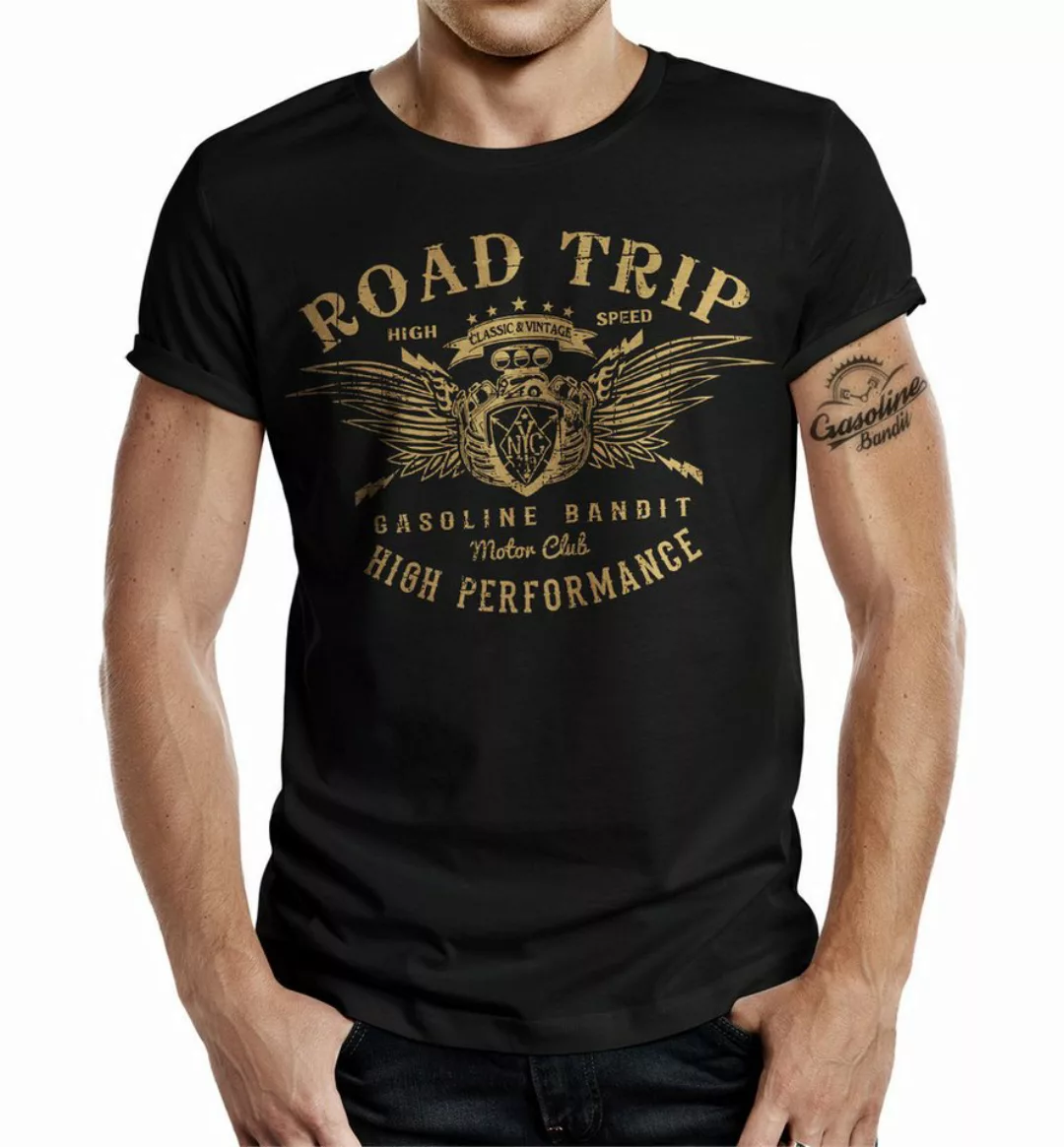 GASOLINE BANDIT® T-Shirt für Rocker, Biker, Racer: Road Trip günstig online kaufen