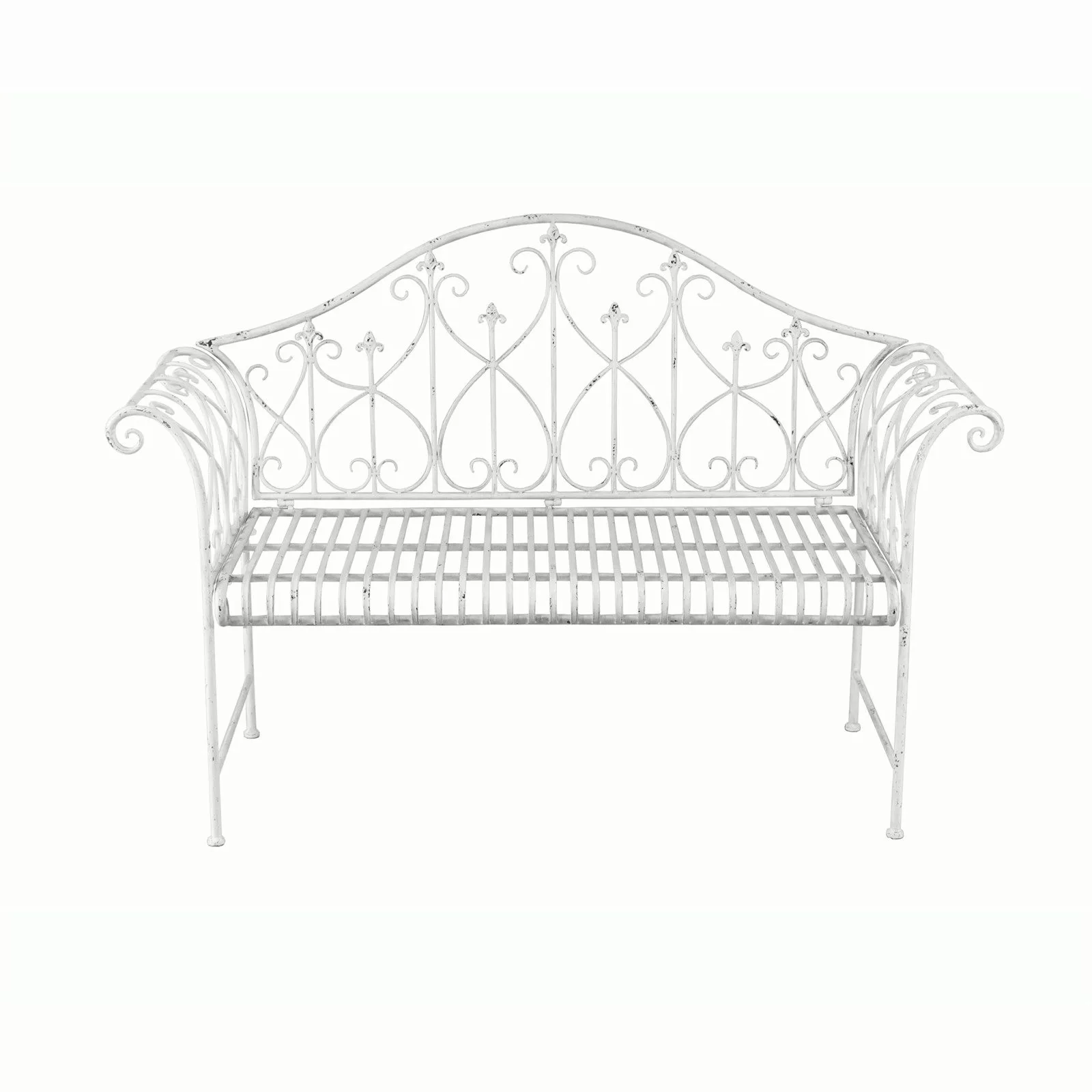 HTI-Living Gartenbank Gartenbank Geschwungen Verena Weiß günstig online kaufen