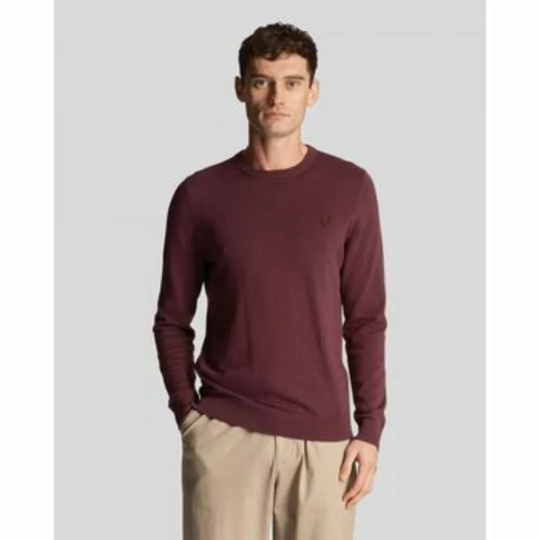 Lyle & Scott  Pullover KN821TON CREW NECK-Z562 BURGUNDY günstig online kaufen