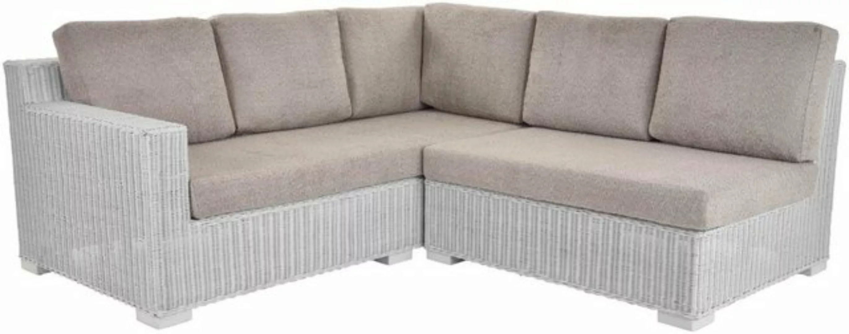 Krines Home Wohnlandschaft Rattan Ecksofa Vermont Wohnzimmer Couch L Form R günstig online kaufen