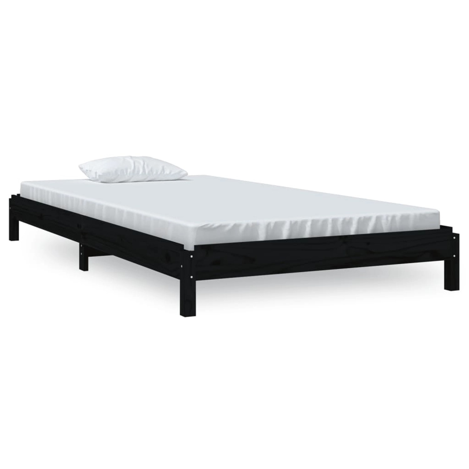 vidaXL Stapelbett Schwarz 80x200 cm Massivholz Kiefer1279916 günstig online kaufen