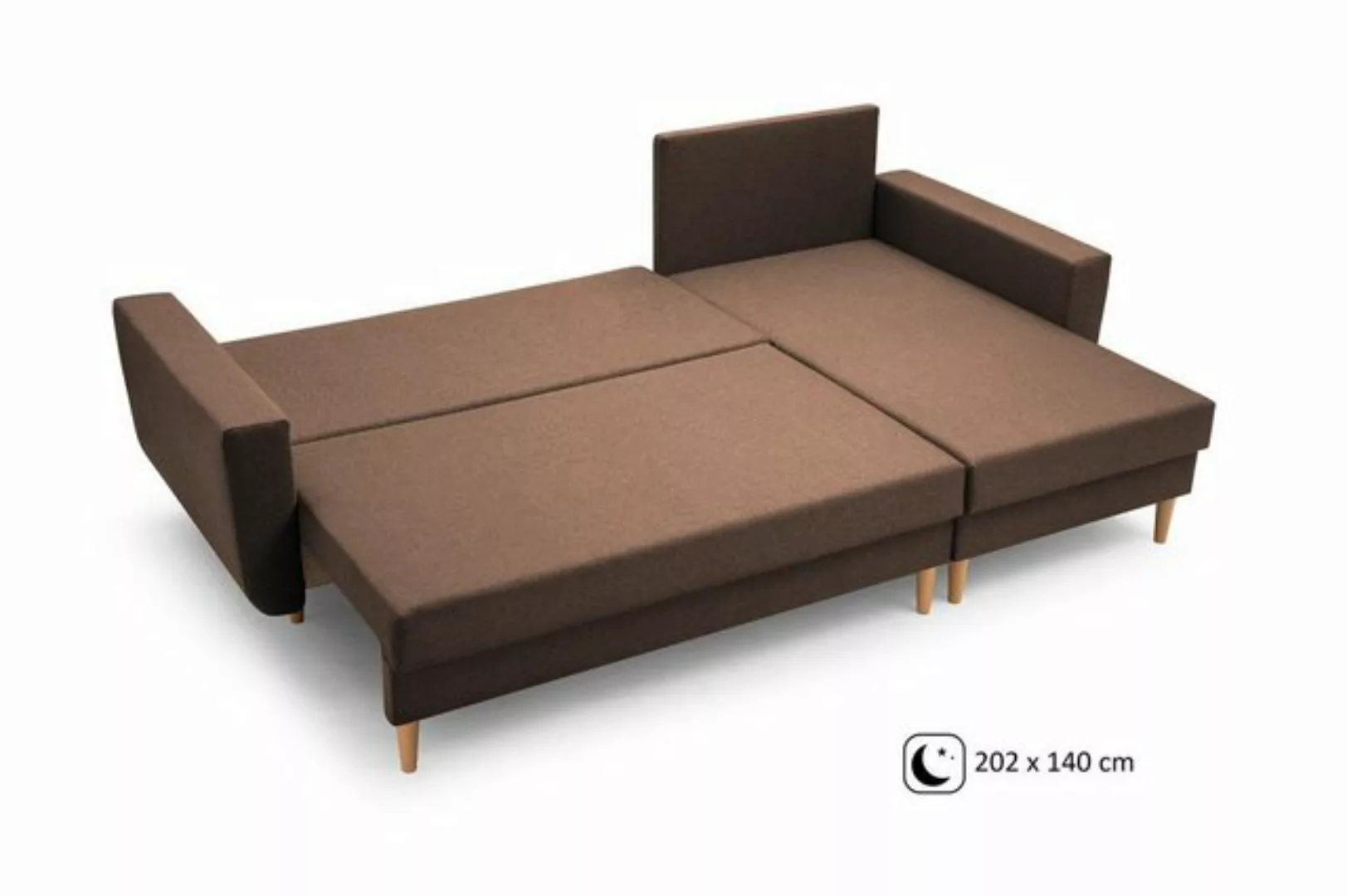 Beautysofa Polsterecke Couch Sofa Ecksofa ONLY, mit Schlaffunktion, mit uni günstig online kaufen