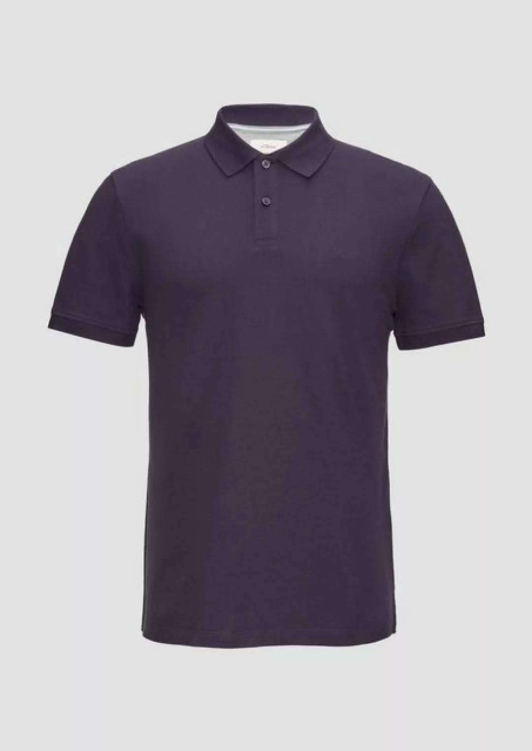 s.Oliver Kurzarmshirt Poloshirt aus Baumwollpiqué Stickerei günstig online kaufen