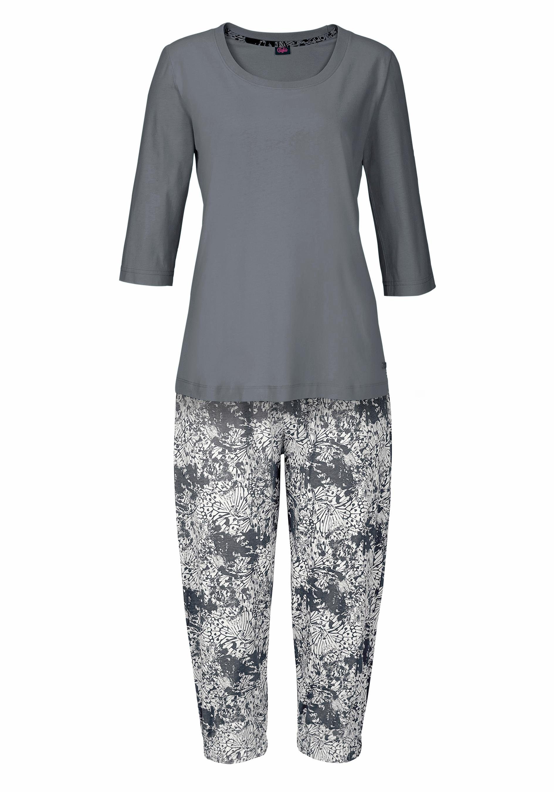Buffalo Capri-Pyjama, (2 tlg.), mit gemusterter Hose günstig online kaufen