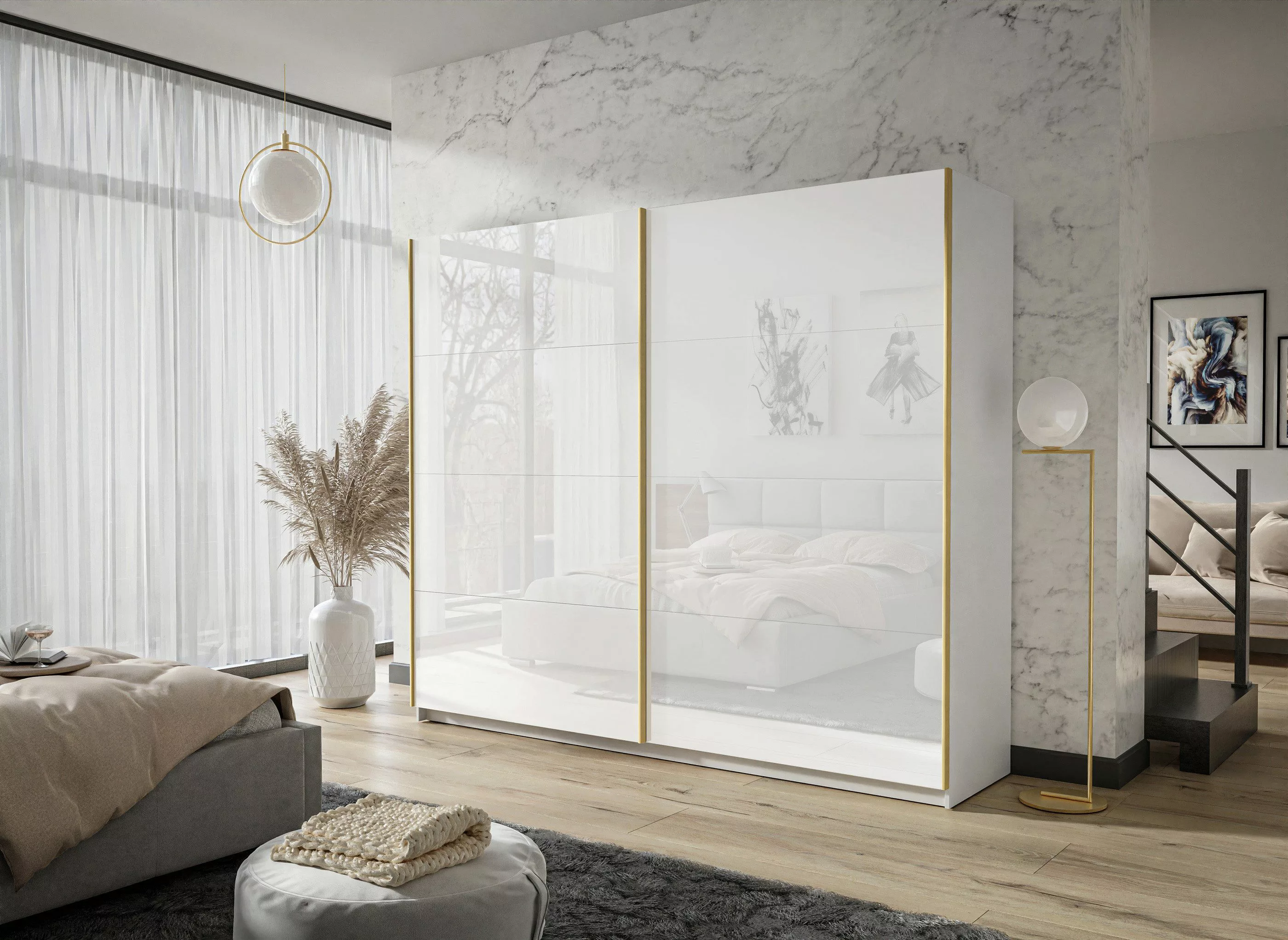 yourhouse24 Kleiderschrank Aura 244 cm Garderobe günstig online kaufen