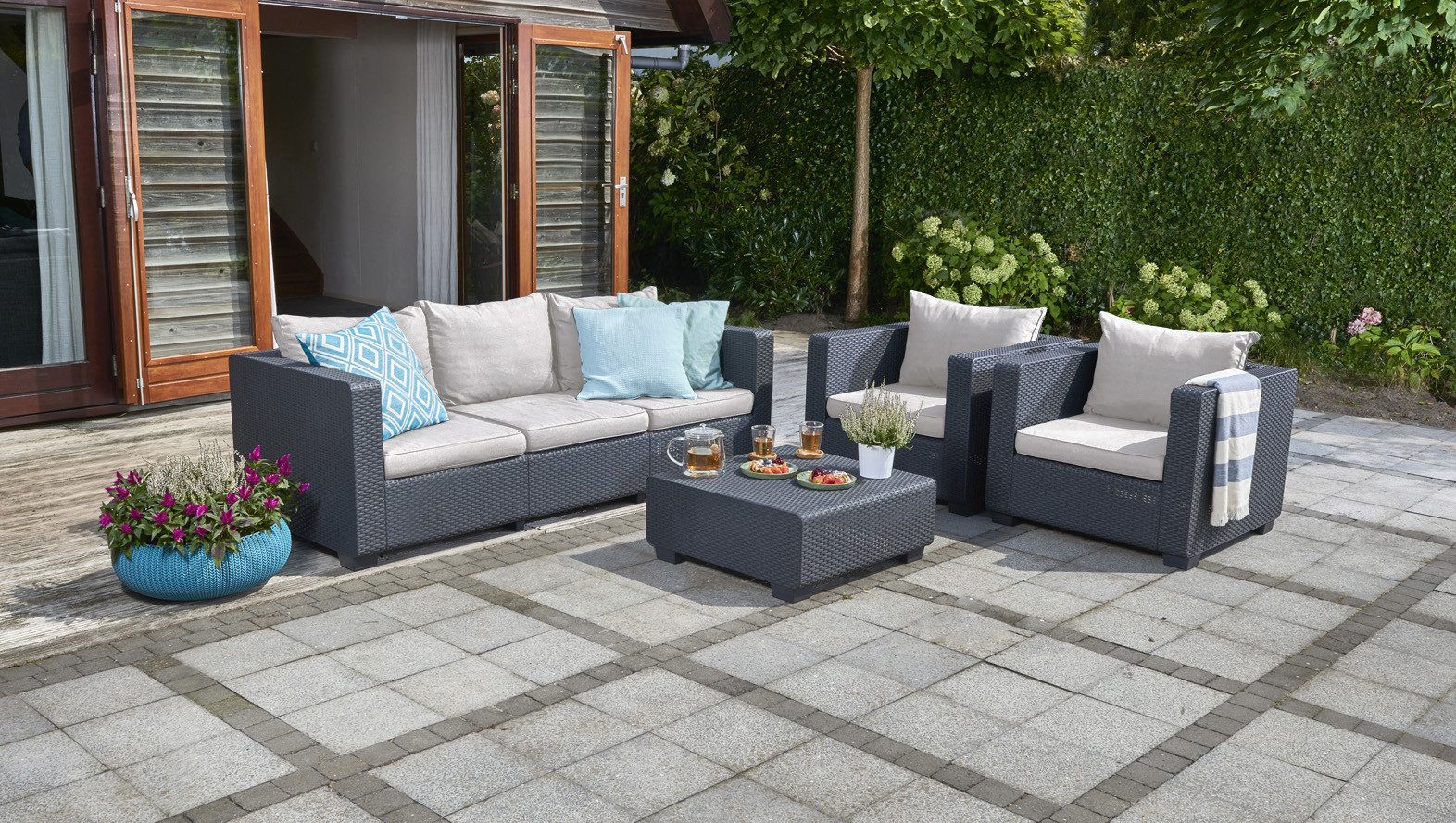 Allibert Loungesofa Salta 3-Sitzer Gartensofa – günstig online kaufen