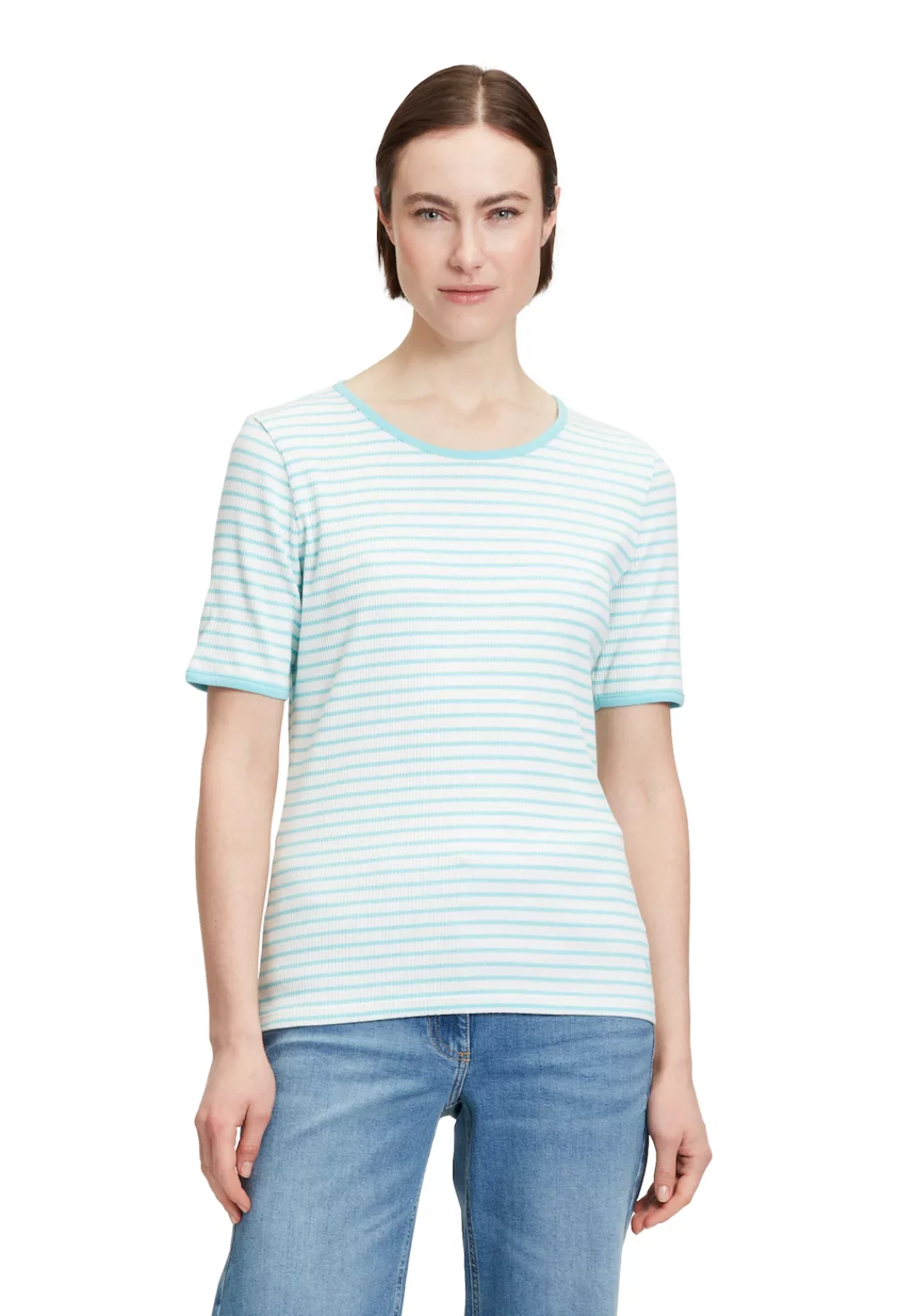 Betty Barclay Kurzarmshirt "Betty Barclay Ringelshirt mit Rippenstruktur", günstig online kaufen