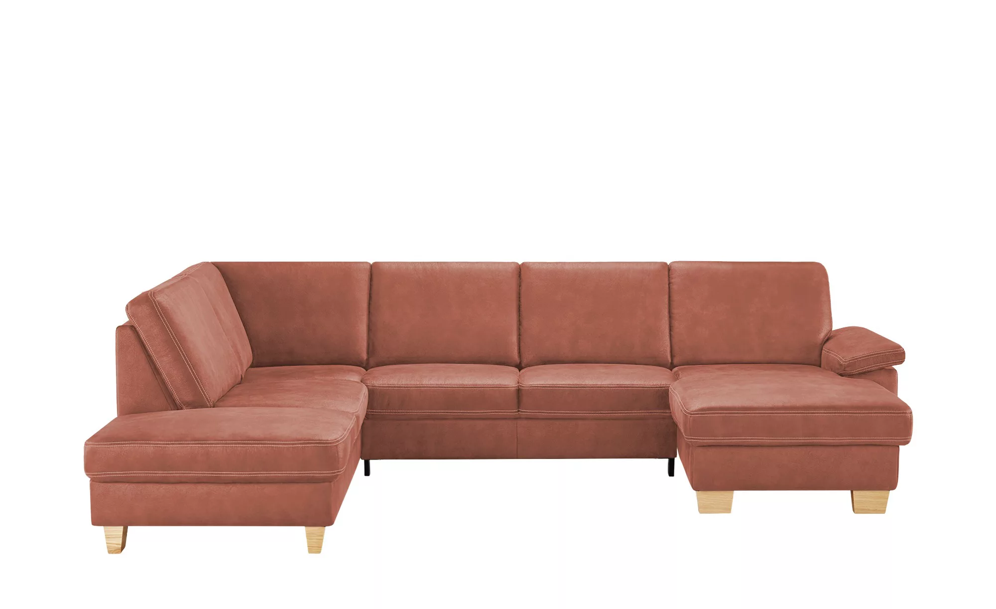 meinSofa Wohnlandschaft  Kunstleder Samu ¦ rot ¦ Maße (cm): B: 316 H: 90 T: günstig online kaufen