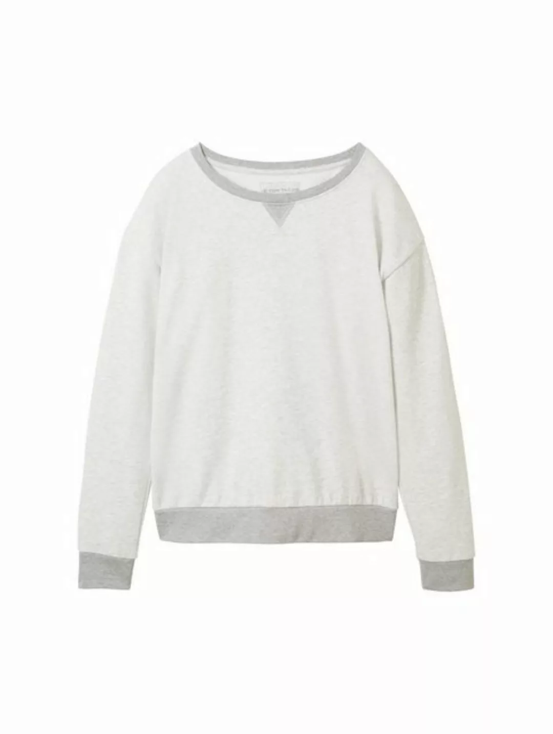 TOM TAILOR Pyjamaoberteil Sweatshirt in Melange Optik günstig online kaufen