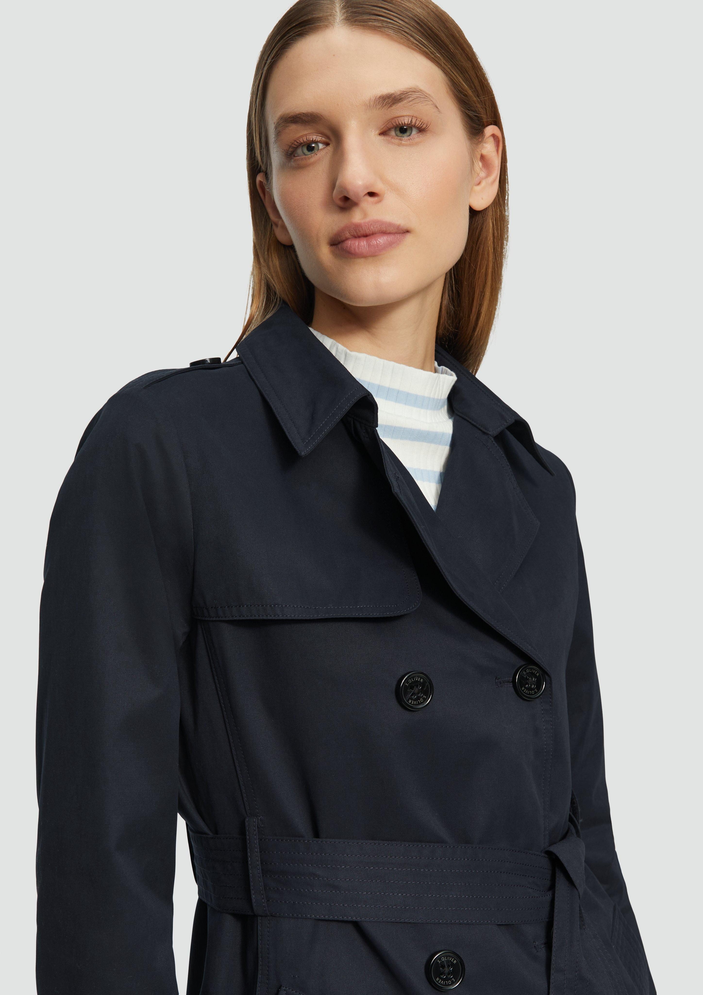 s.Oliver Funktionsmantel Trenchcoat mit Streifen-Futter günstig online kaufen