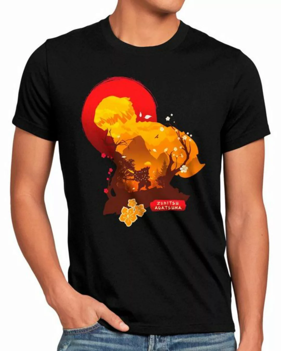 style3 T-Shirt Zenitsu Golden Hour demon slayer anime japan cosplay günstig online kaufen