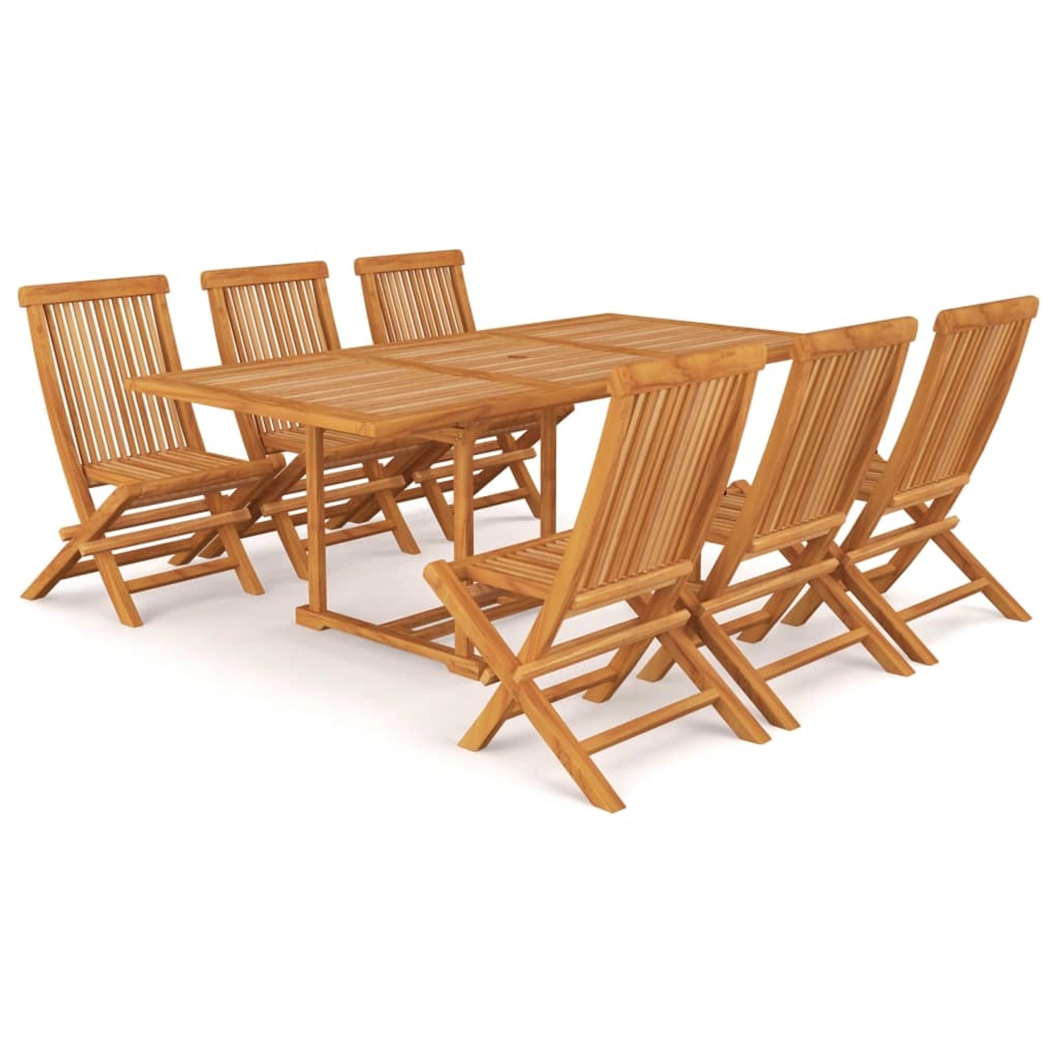 vidaXL 7-tlg Garten-Essgruppe Massivholz Teak Modell 26 günstig online kaufen