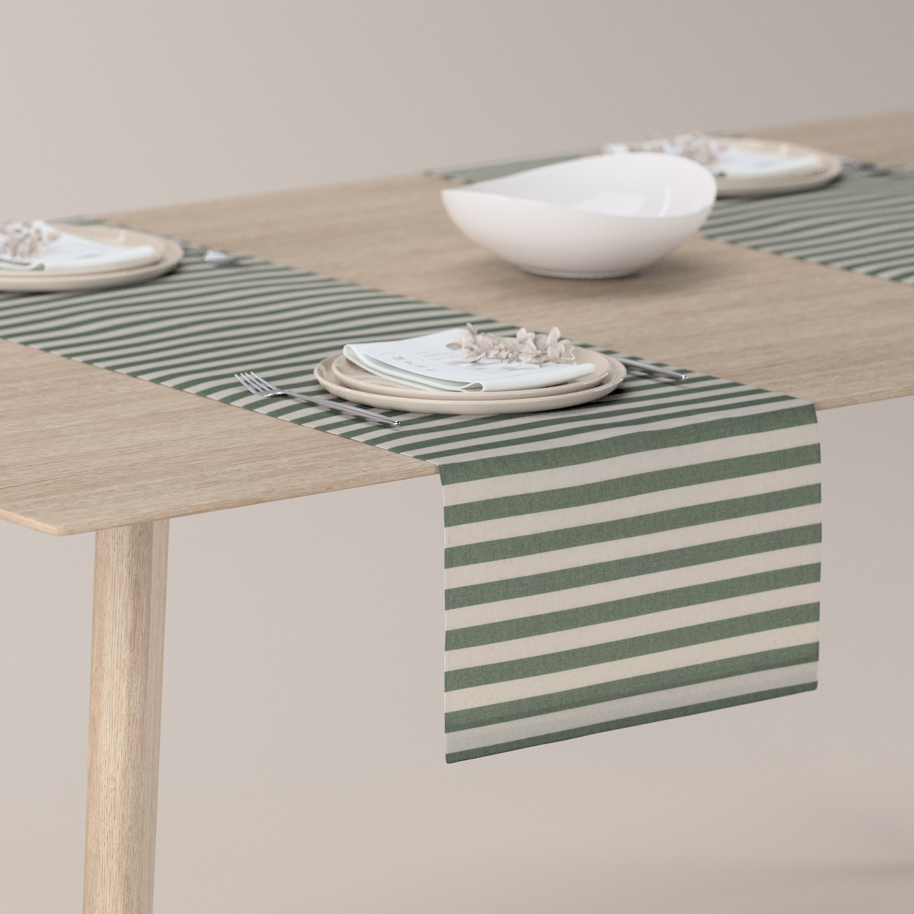 Tischläufer, grün-ecru, 40 x 130 cm, Quadro (144-35) günstig online kaufen