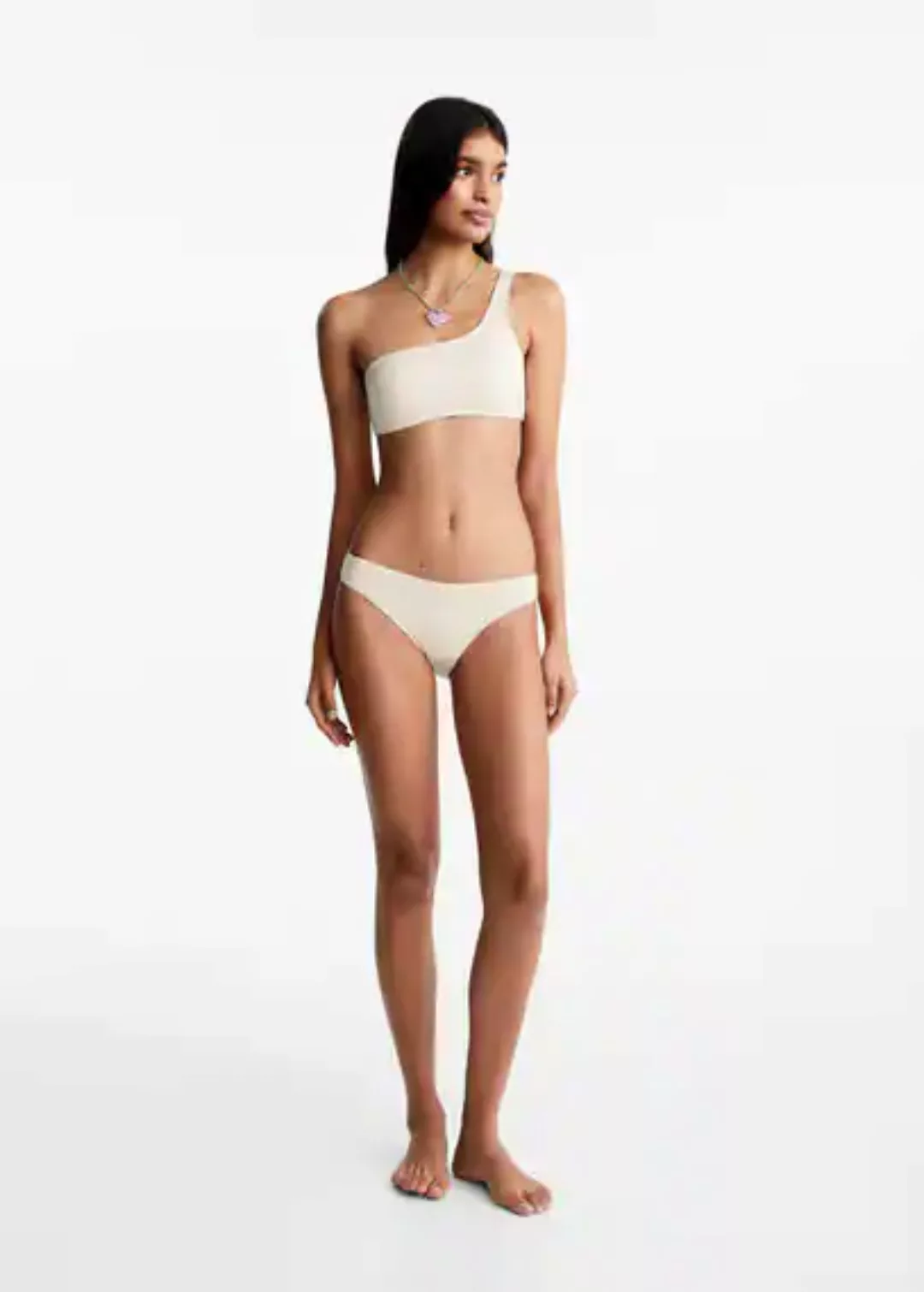 Asymmetrischer Bikini mit Textur günstig online kaufen