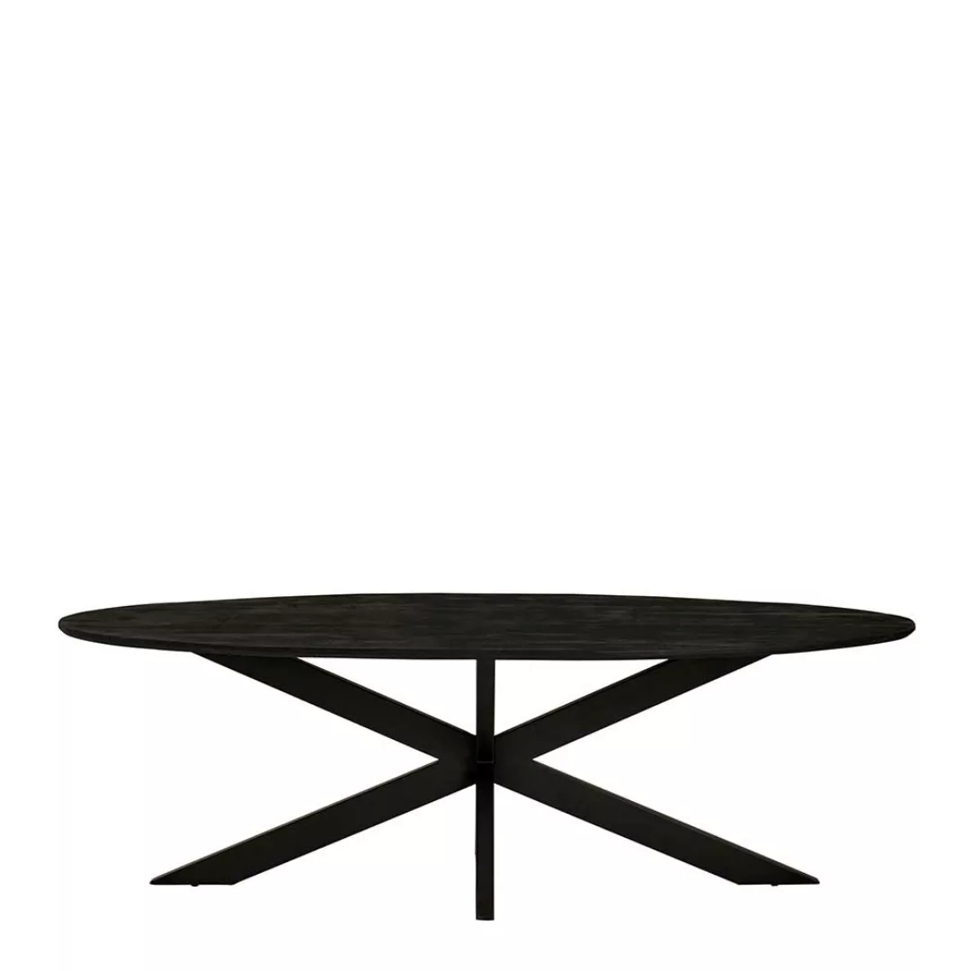 Tisch Esszimmer schwarz oval 210 oder 240 cm breit Spider Gestell günstig online kaufen