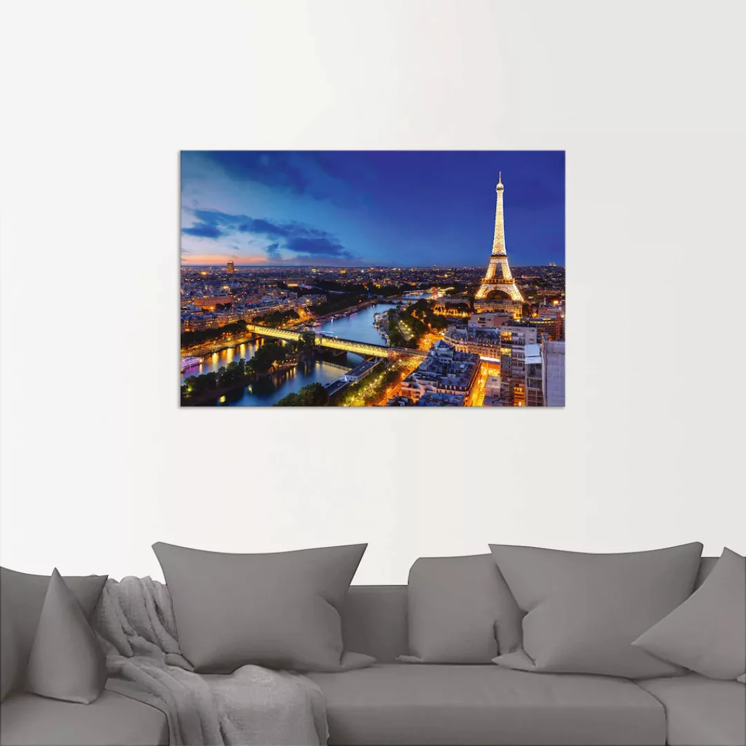 Artland Wandbild "Eiffelturm und Seine am Abend, Paris", Paris, (1 St.), al günstig online kaufen