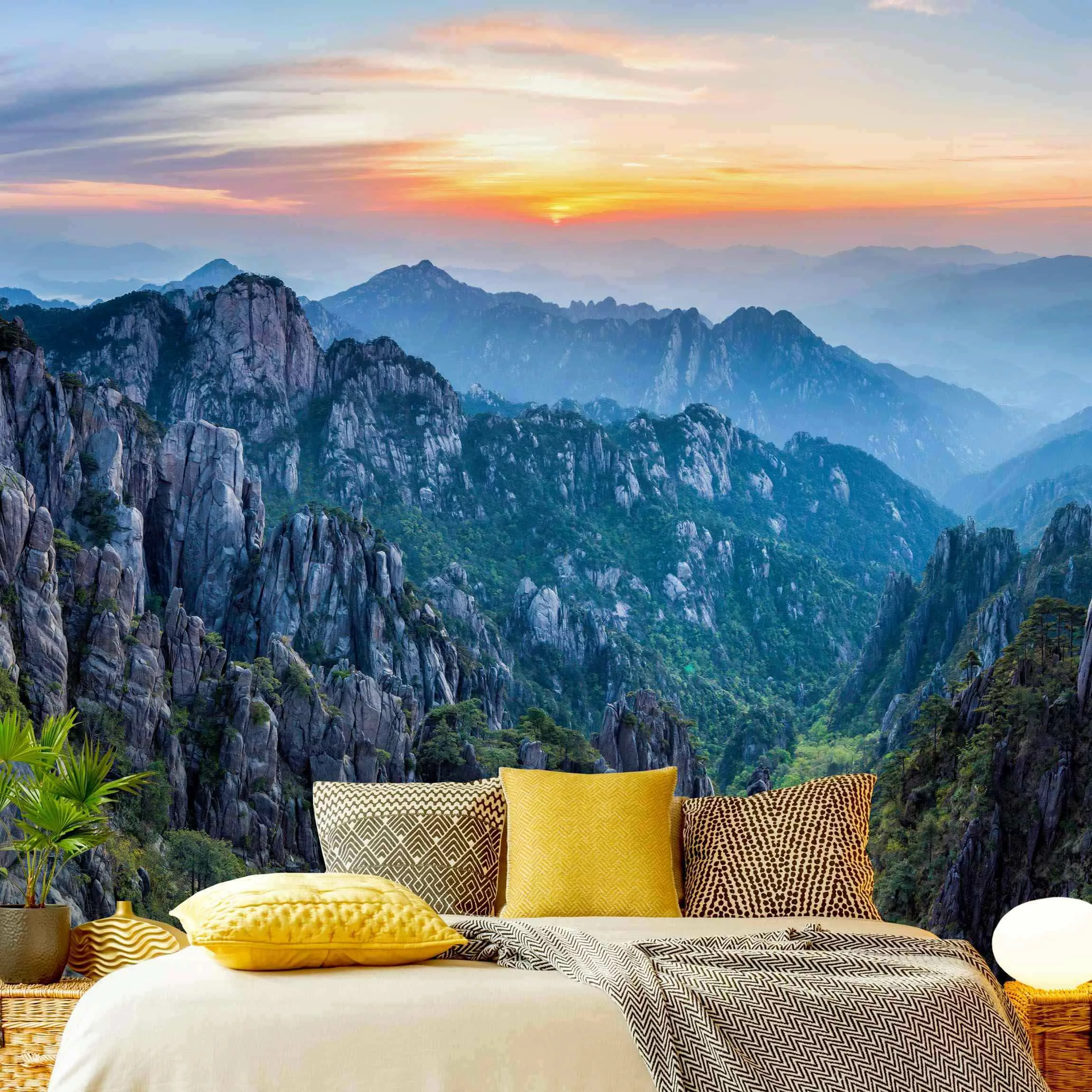 Fototapete Sonnenaufgang über dem Huangshan Gebirge günstig online kaufen