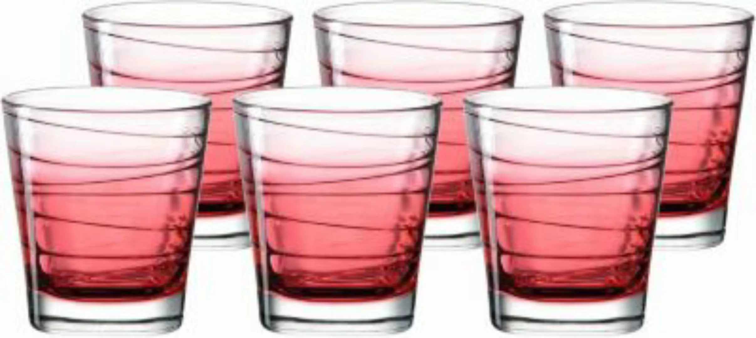 LEONARDO VARIO Struttura Trinkglas Wasserbecher klein 250 ml roter Verlauf günstig online kaufen