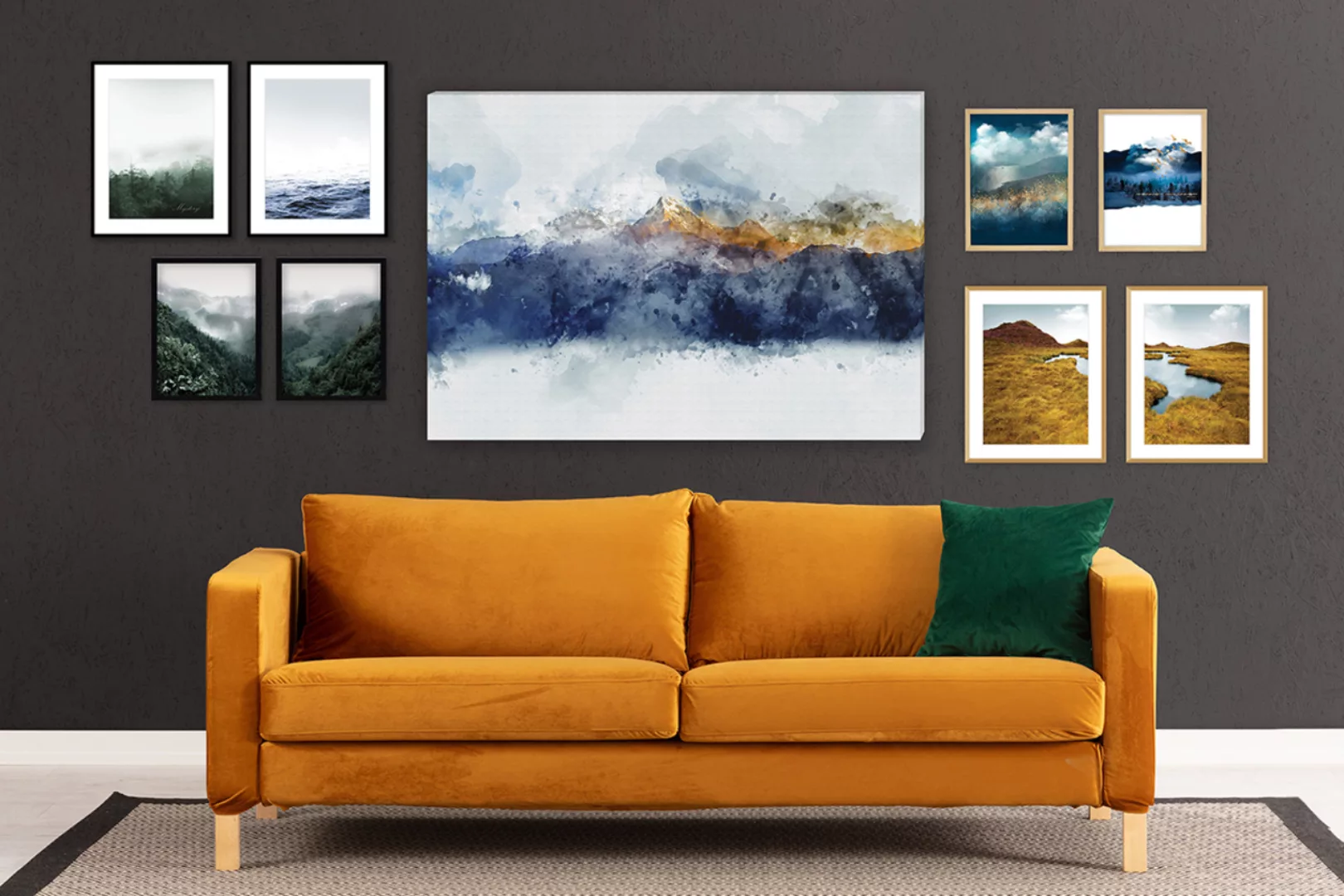 Leinwandbild Golden Mountains, 70 x 100 cm günstig online kaufen