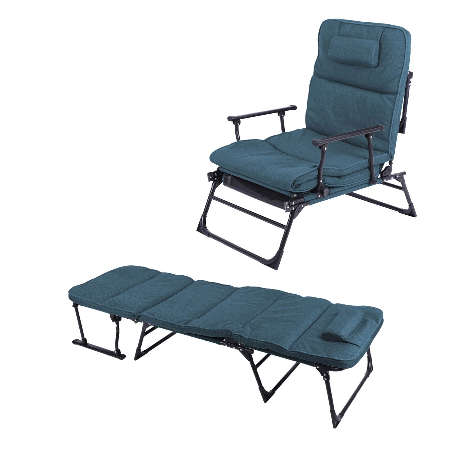 Mojawo 2 in 1 Gartenliege Ruheliege Sanitätsliege Liegebett Gästebet Relaxs günstig online kaufen